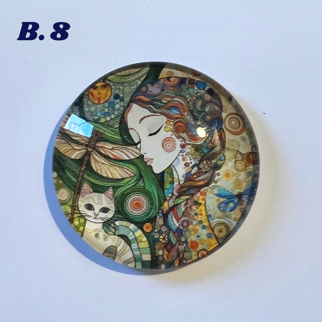 Mystical Magnets - 'B' Series - 4cm Diameter Glass bubble