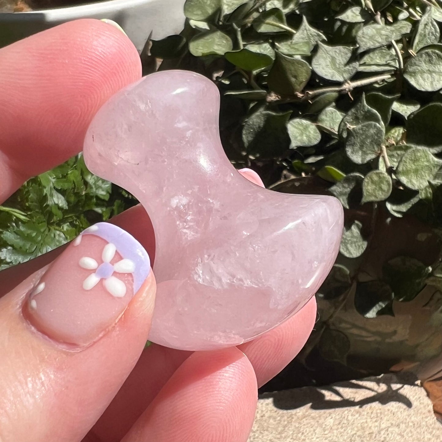 Rose Quartz Massage Mushroom Gua Sha