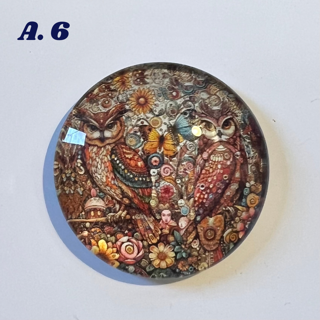 Mystical Magnets - 'A' Series - 4cm Diameter Glass bubble