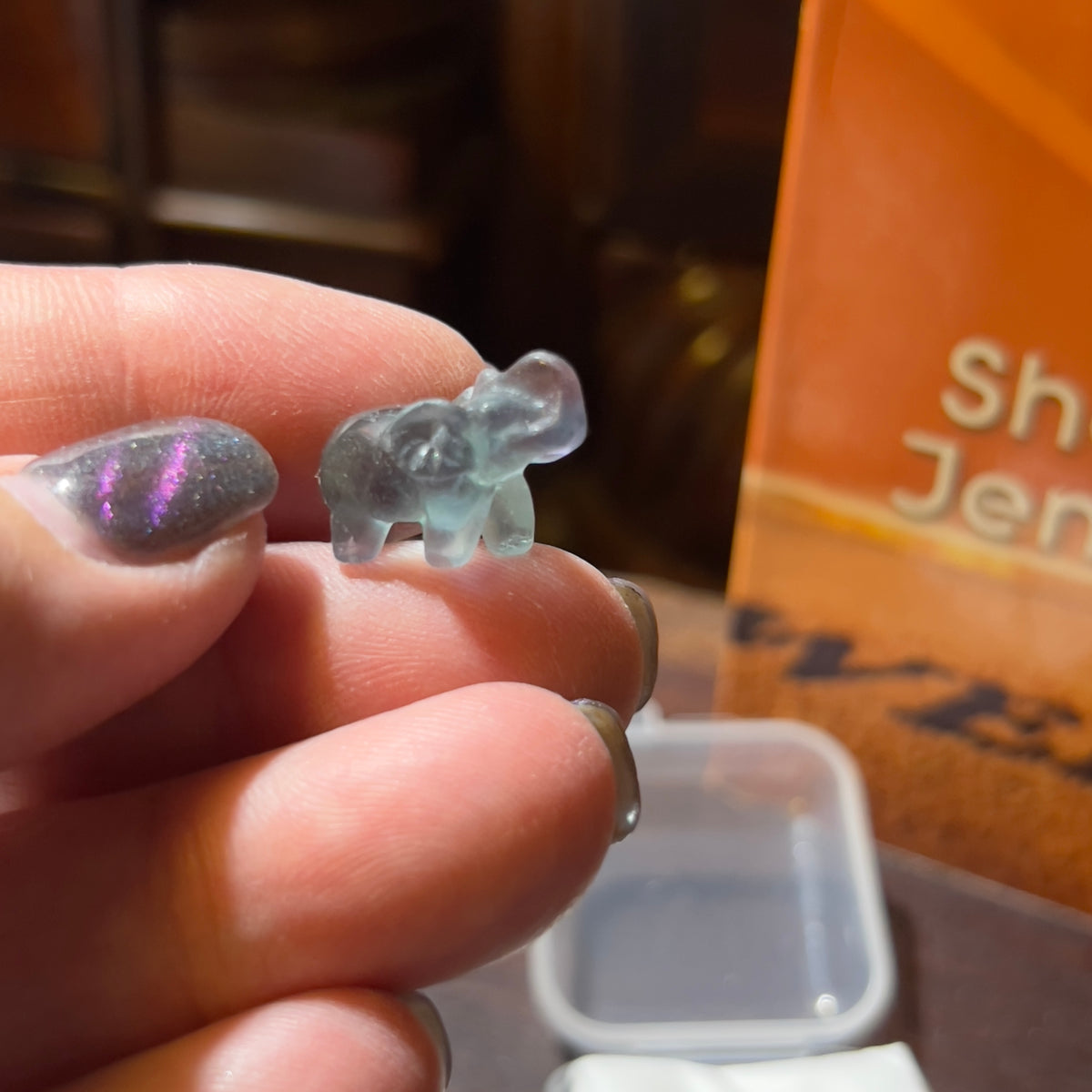 Mini Fluorite Carving: Elephant