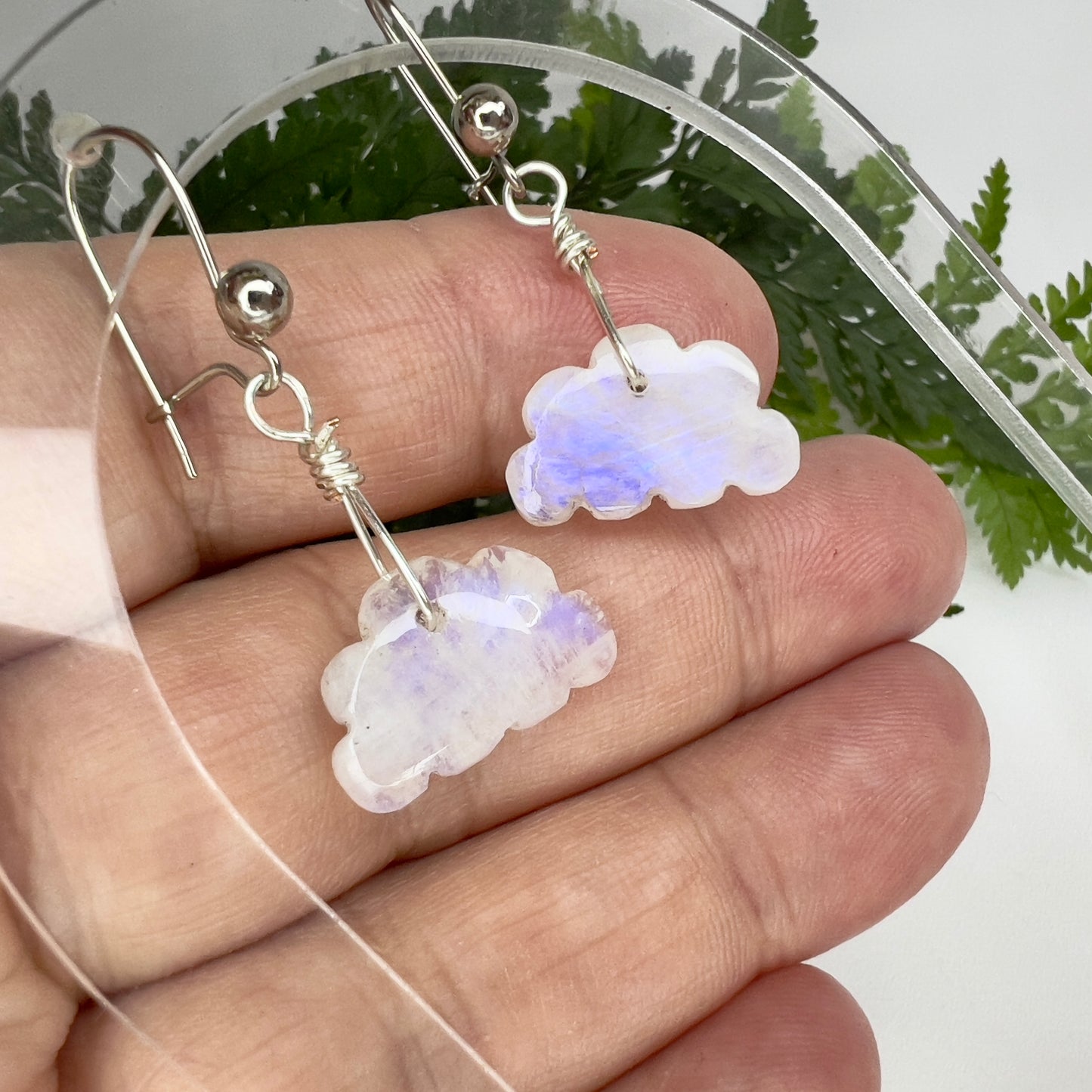 Moonstone Cloud Earrings: New Beginnings ∙ Spiritual Insight ∙ Feminine Energy