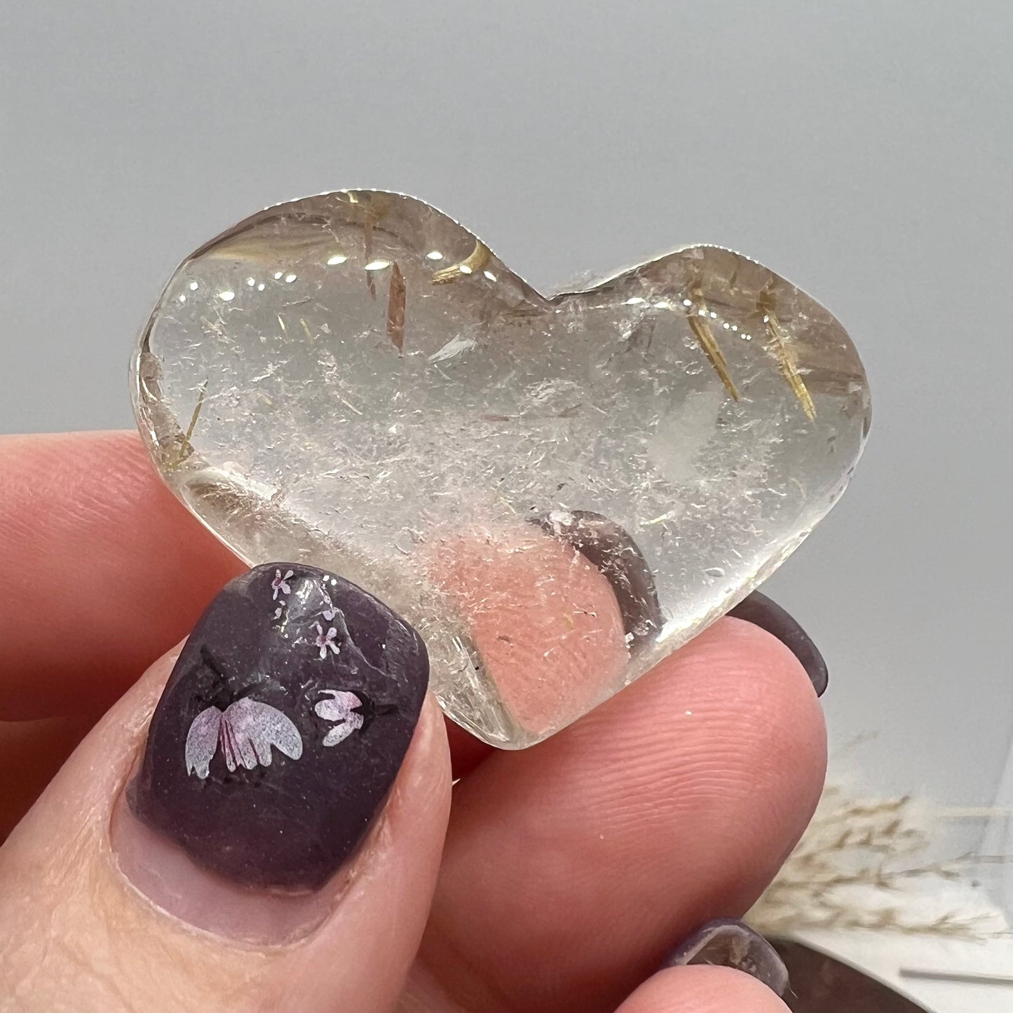 Golden Rutile Quartz Heart Freeform (Brazil) (c)