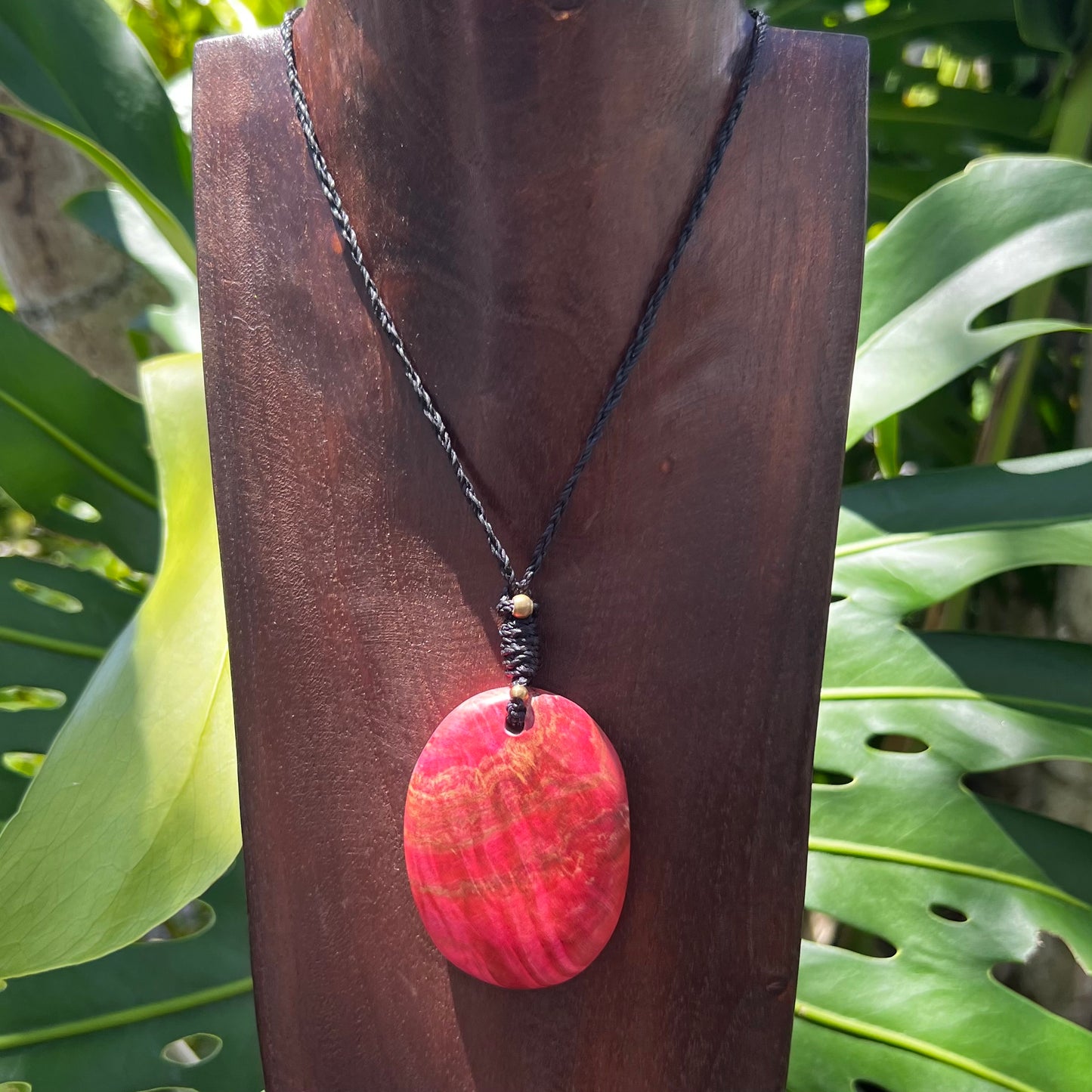 Dyed Elderwood Macrame Necklace - 'Spirit of Dryad' Talisman