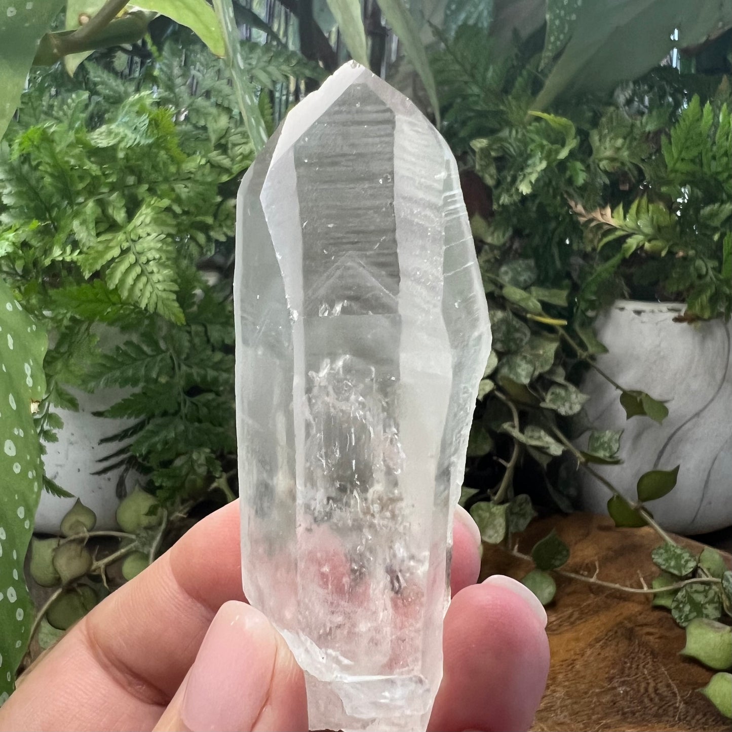 Lemurian Quartz Point - Large, Phantoms, Striations, Glyphs, Inclusions