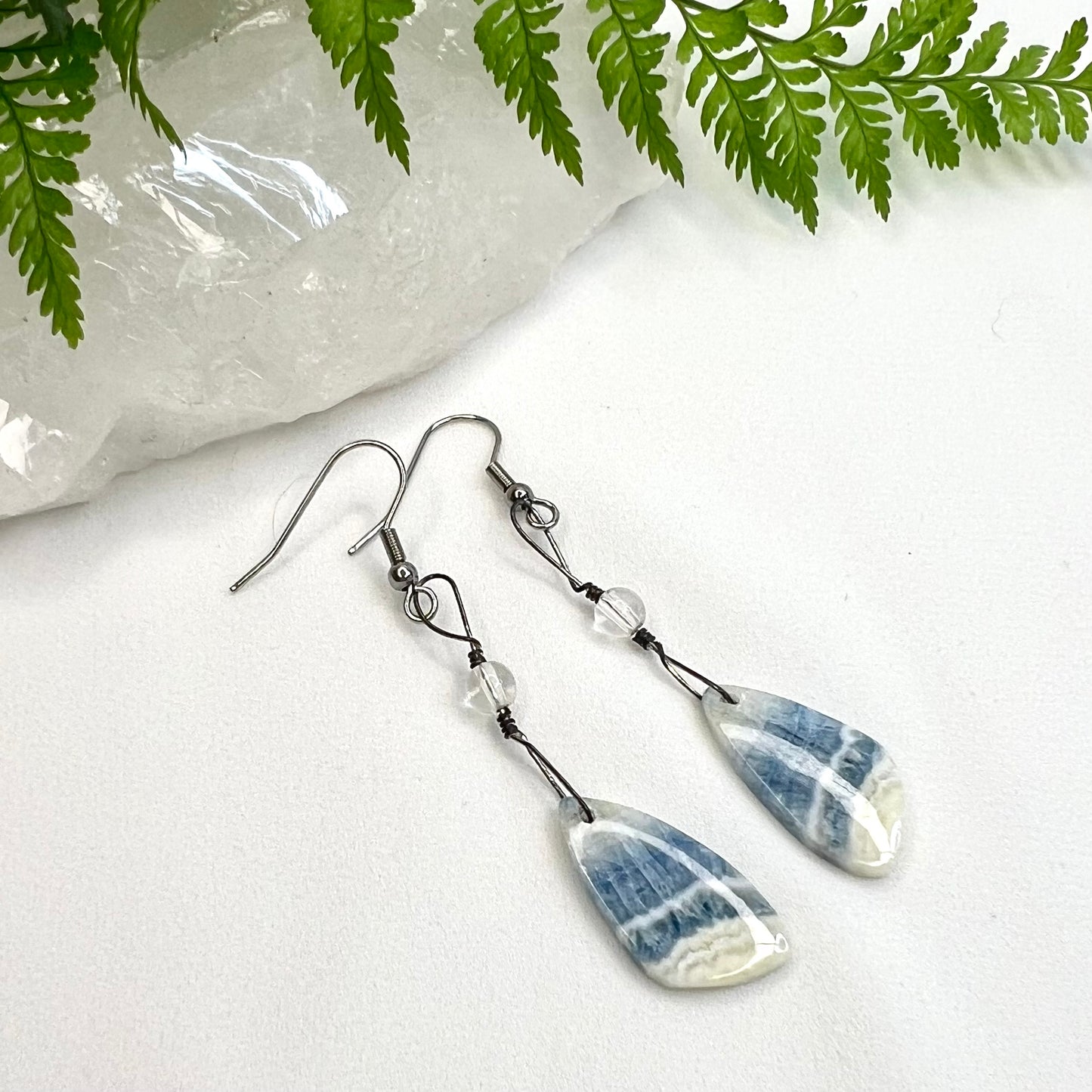 Blue Scheelite Crystal Earrings: Uplifting ∙ Aligning ∙ Enhancing Higher Consciousness