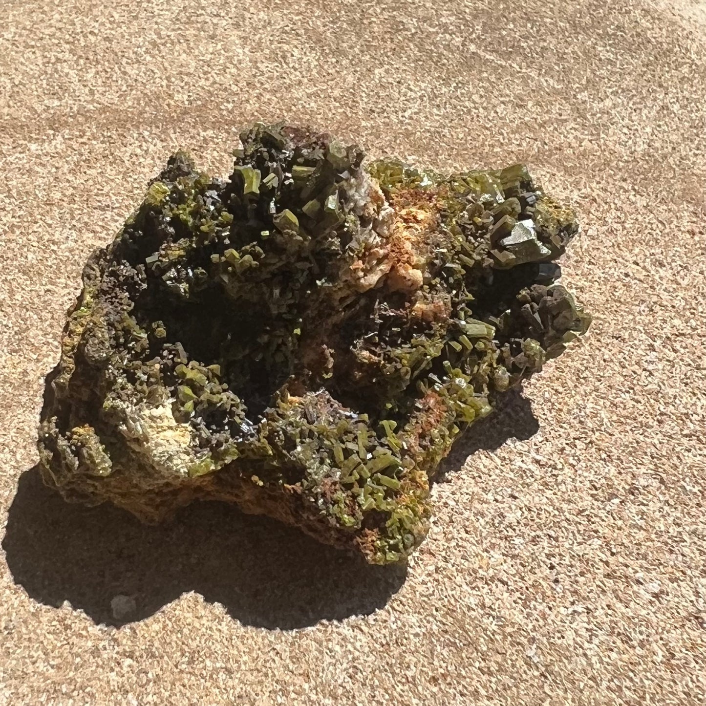 Raw Epidote Cluster Specimen