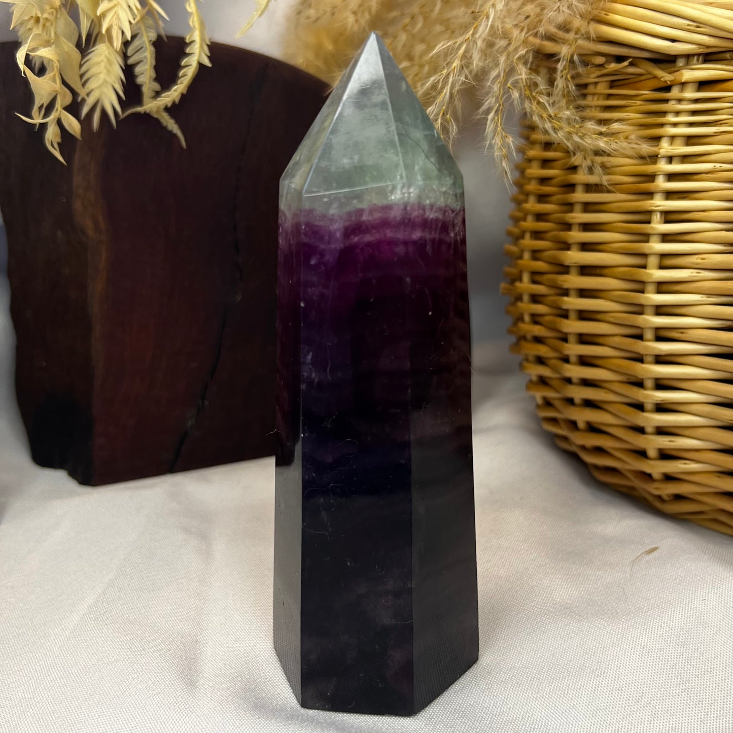 Chunky Large Rainbow Fluorite Tower
