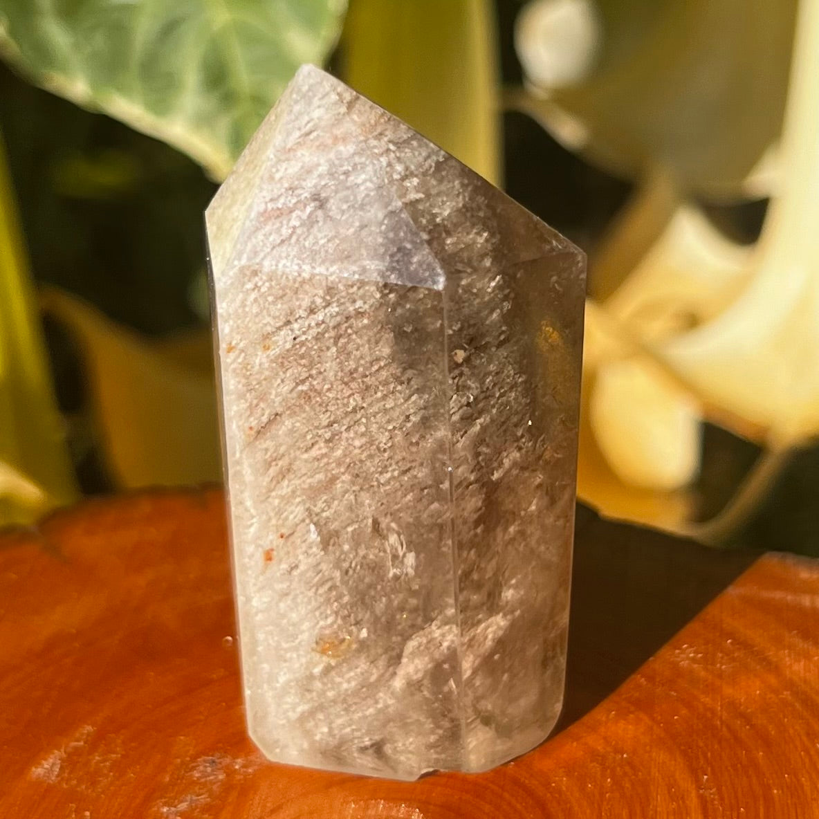 'Thousand Layer' Lodalite Smoky Quartz Polished Point - Brazil