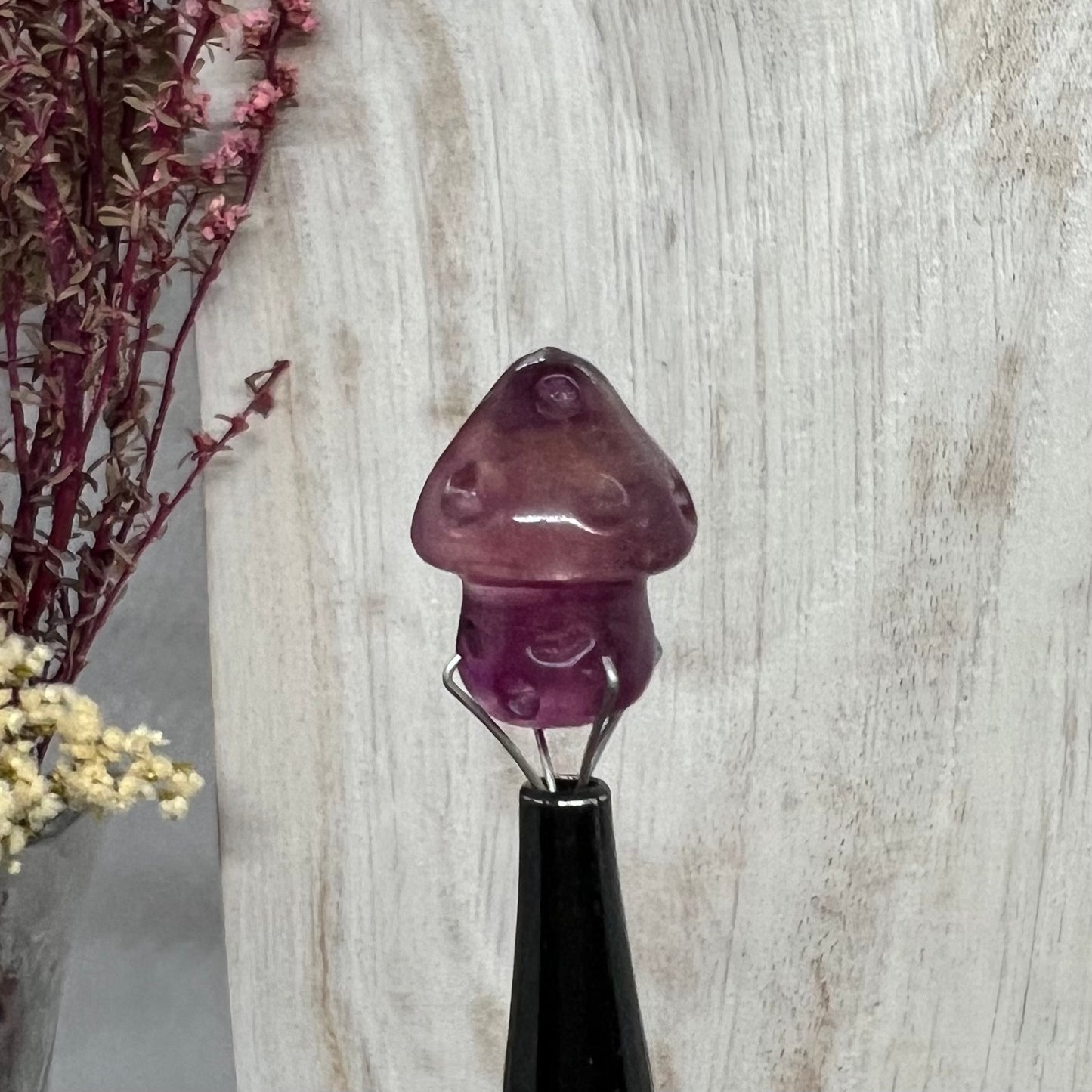 Mini Fluorite Carving: Mushroom