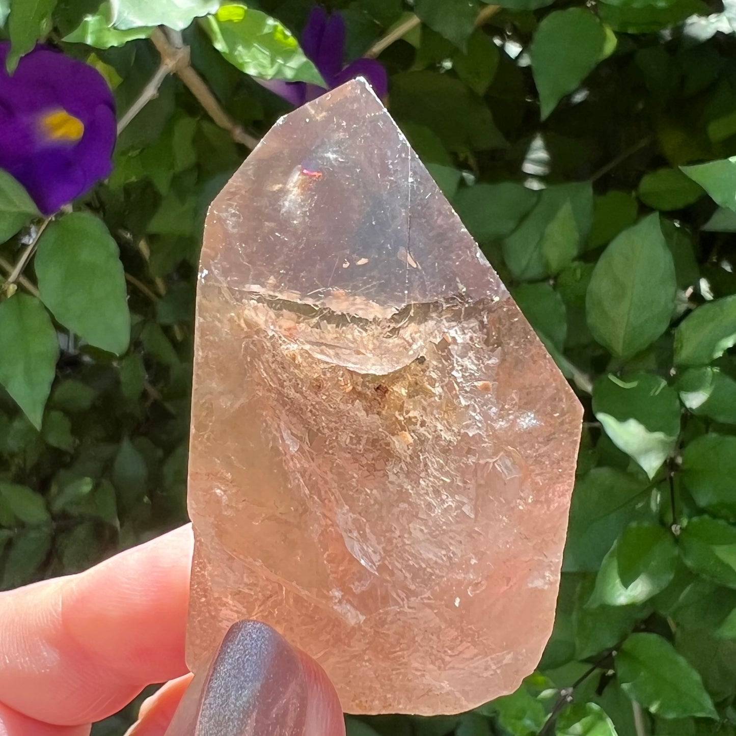Smoky Quartz Point - Channeling Quartz with Rutile & Isis Window.