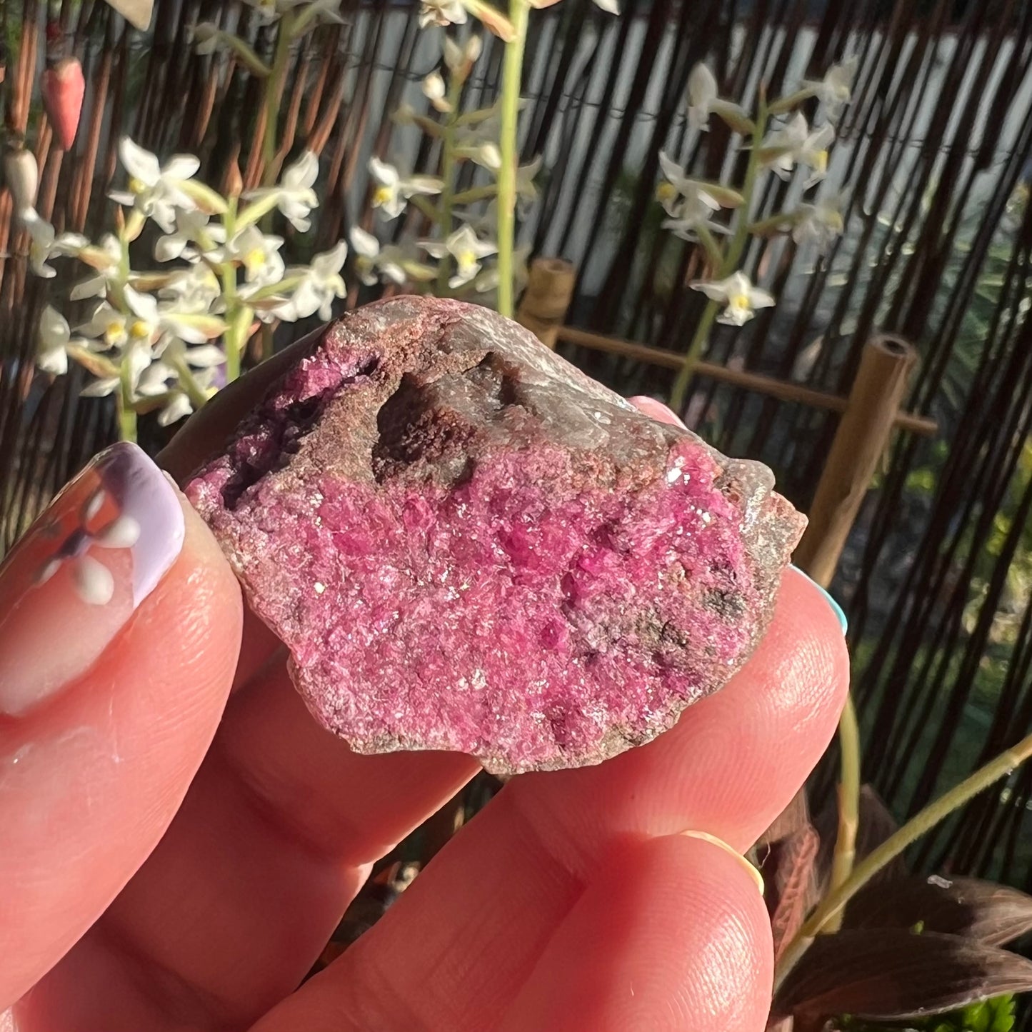 Sparkly Cobaltoan Calcite Specimen (iii)