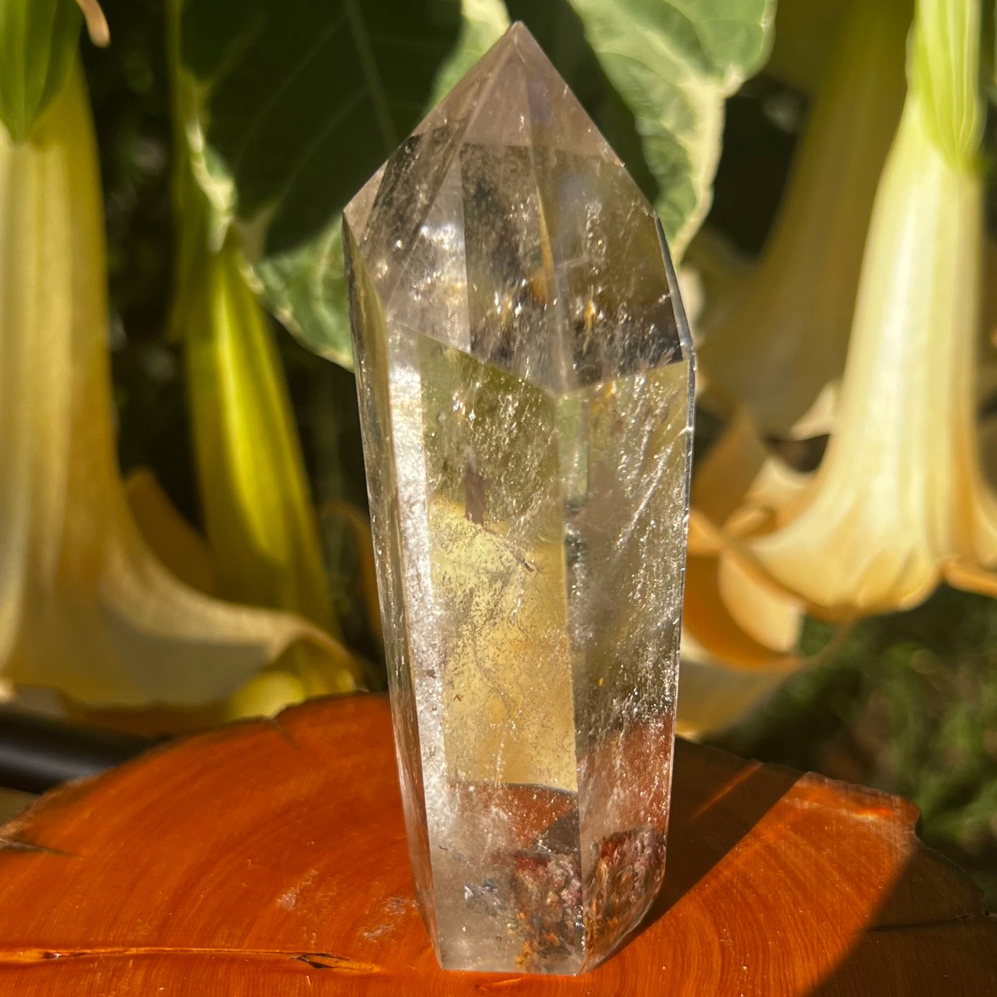 Garden Quartz Polished Point | Inclusion Hyaline Quartz | Brazil