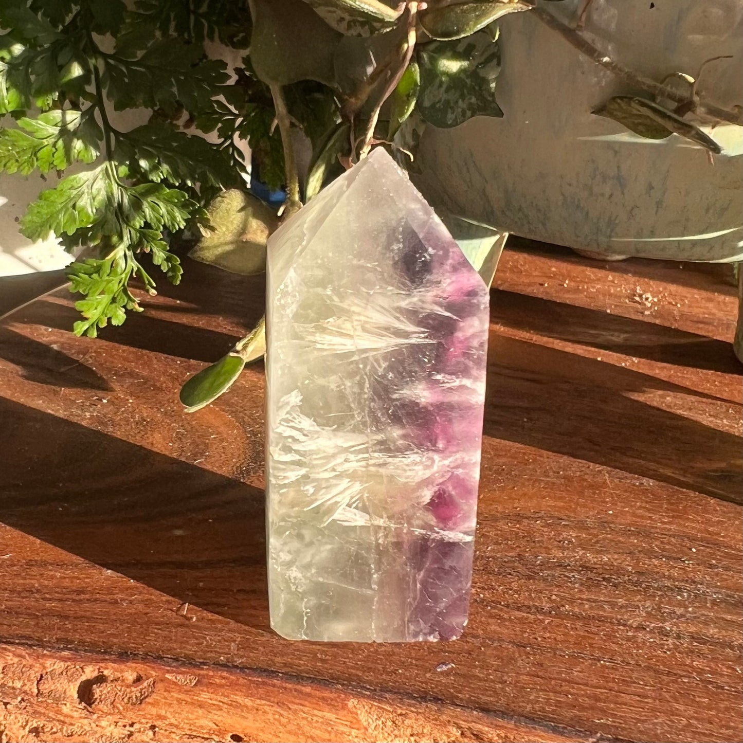 Snowflake Rainbow Fluorite Tower (iii)