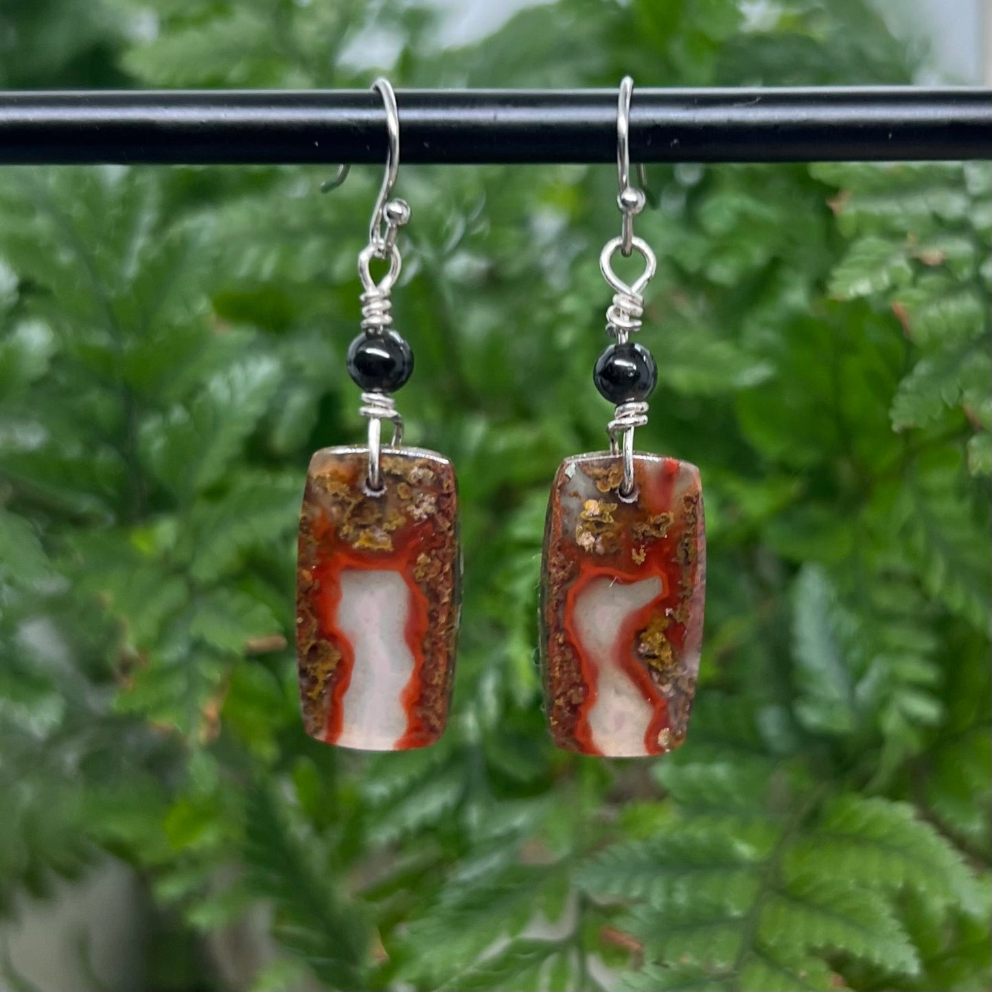 Moroccan Seam Agate Crystal Earrings