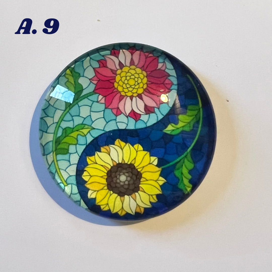 Mystical Magnets - 'A' Series - 4cm Diameter Glass bubble