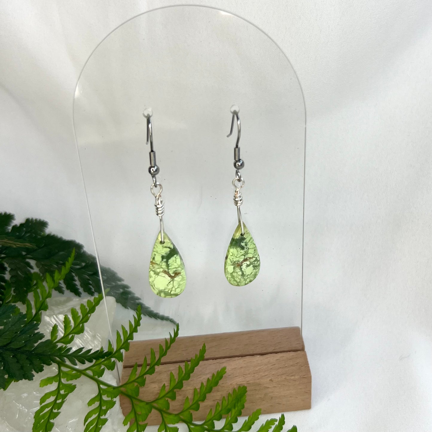 Lemon Magnesite with Chrysoprase Crystal Earrings: Optimism ∙ Mental Clarity ∙ Renewal