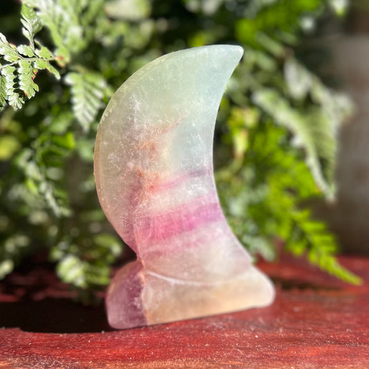 Fluorite Crescent Moon - Freestanding