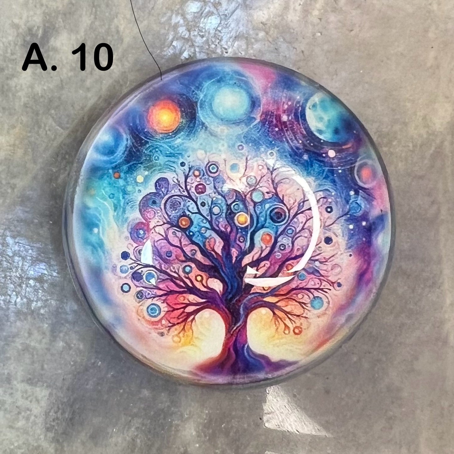 Mystical Magnets - 'A' Series - 4cm Diameter Glass bubble