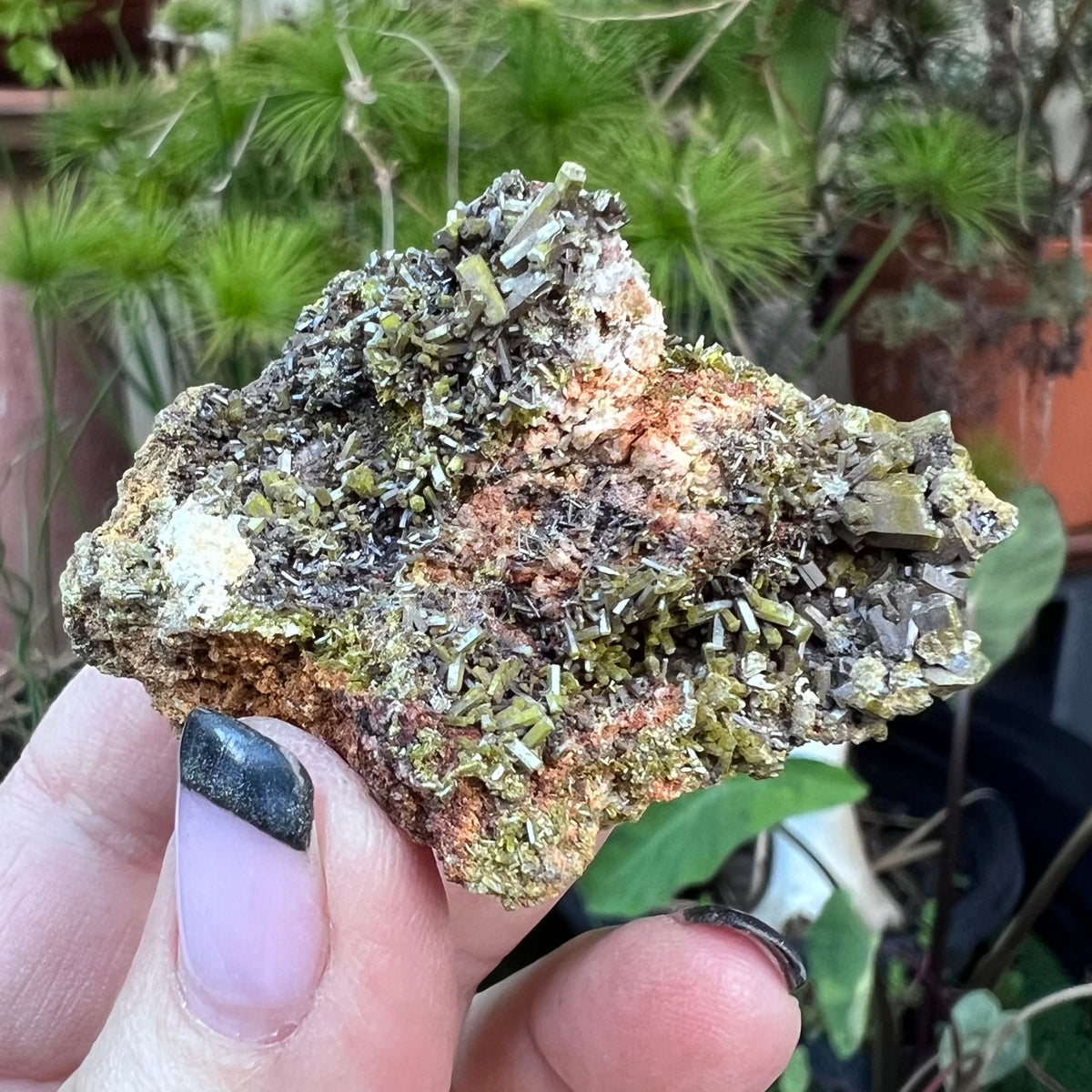 Interesting Natural Epidote Mineral Specimen