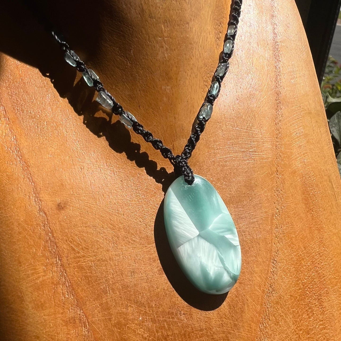 Hemimorphite Macrame Necklace