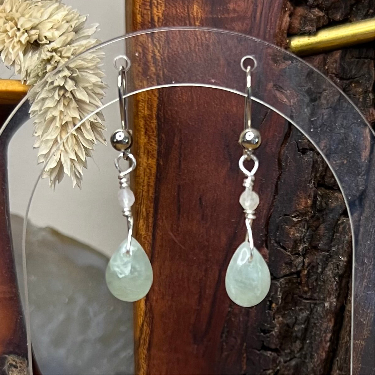 Aquamarine Crystal Earrings: Soothing ∙ Release ∙ Traveller Protection