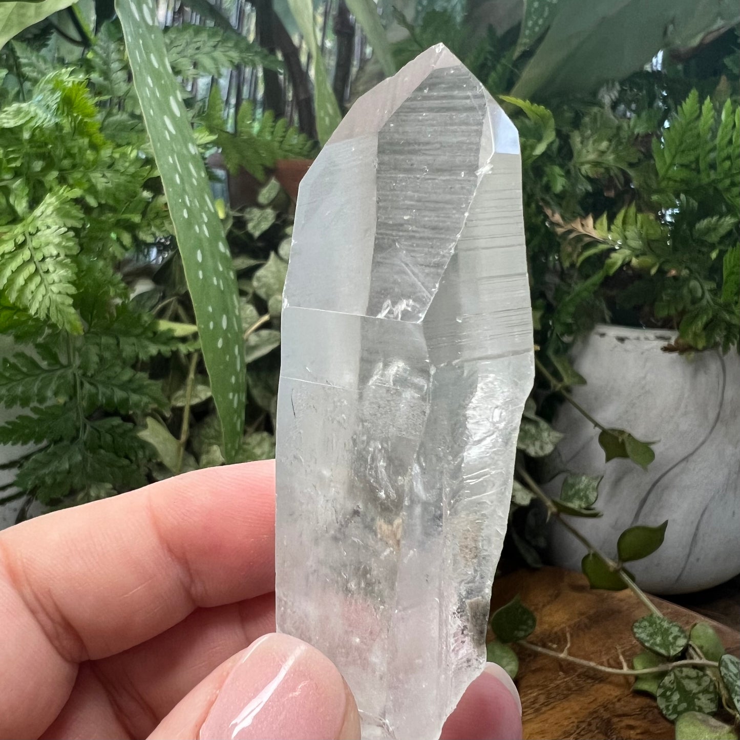 Lemurian Quartz Point - Large, Phantoms, Striations, Glyphs, Inclusions