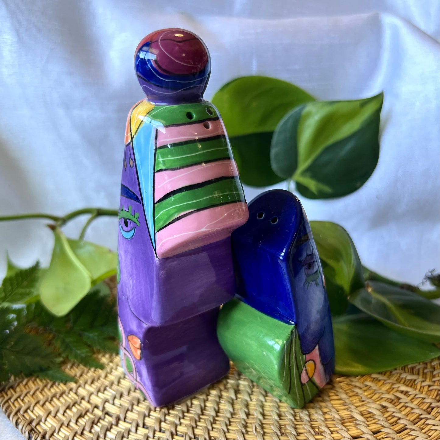 Picasso-Inspired Cubist Style Salt & Pepper Set - Preloved Kitsch