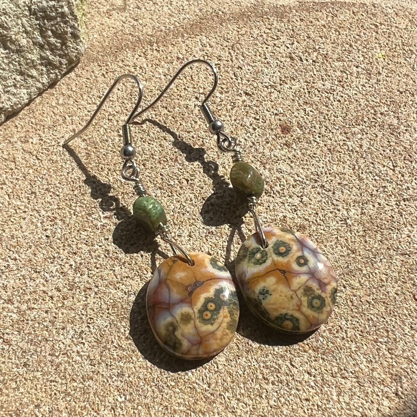 Orbicular Ocean Jasper Earrings