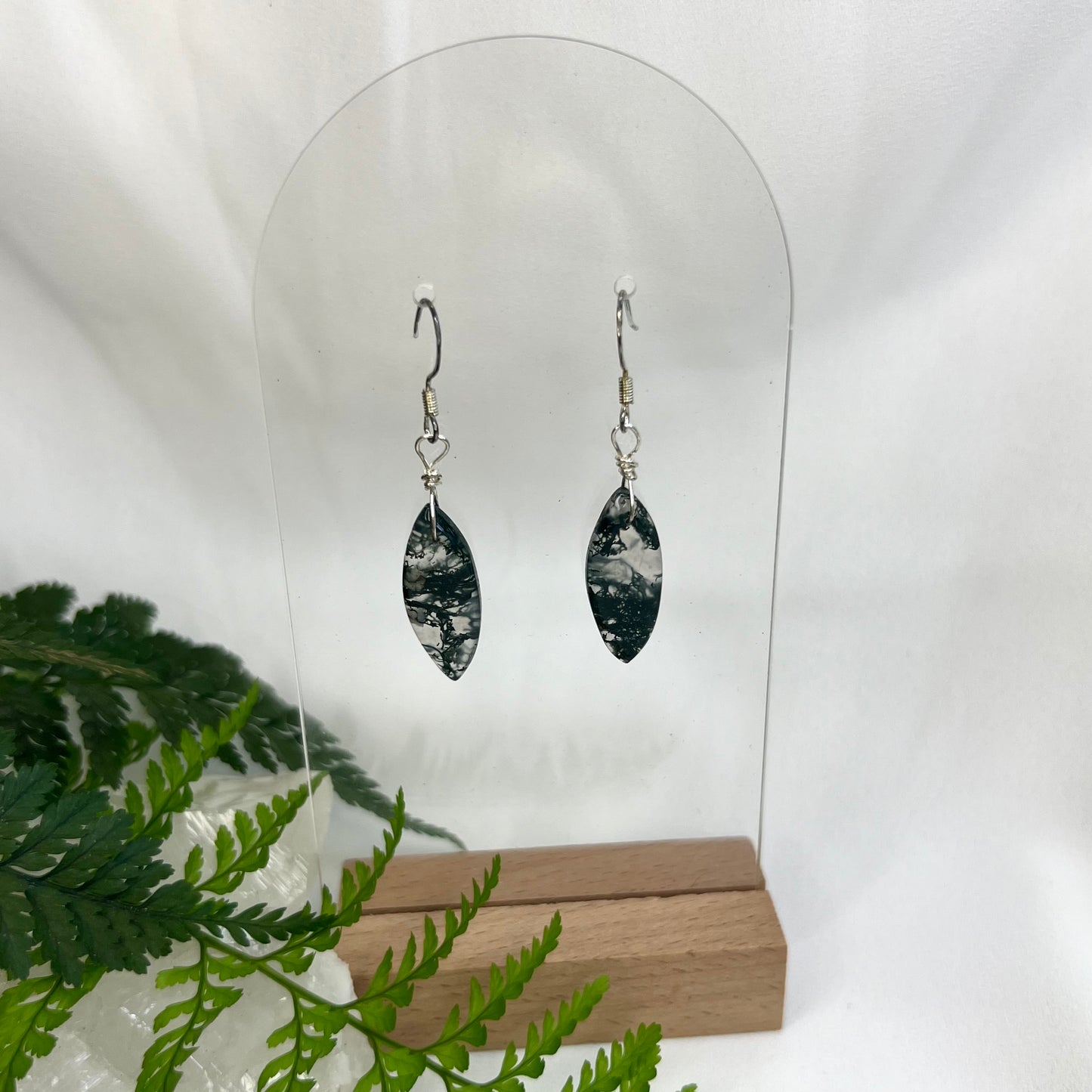Moss Agate Earrings: Growth ∙ Healing ∙ Grounding