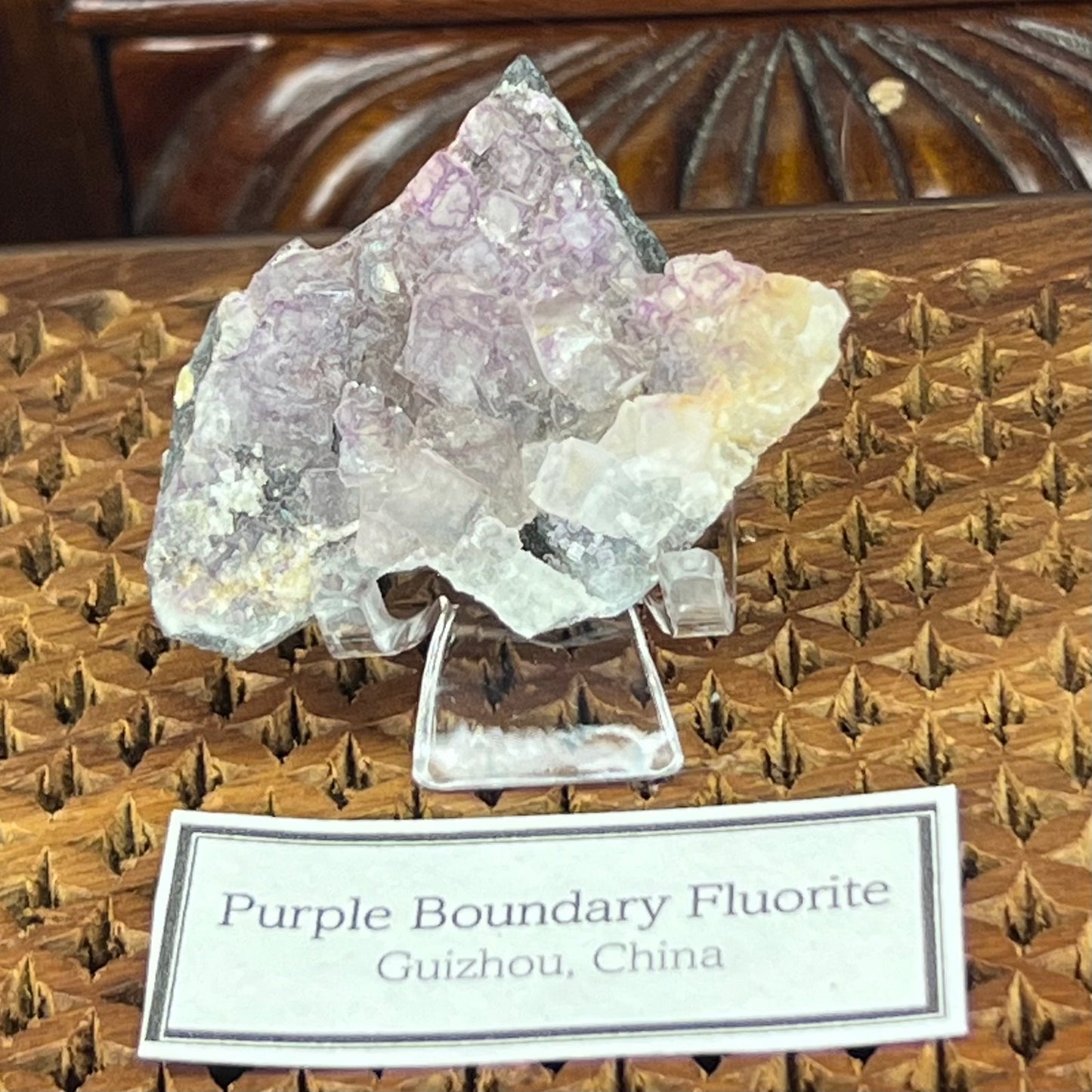 Purple Boundary Fluorite - Guizhou, China