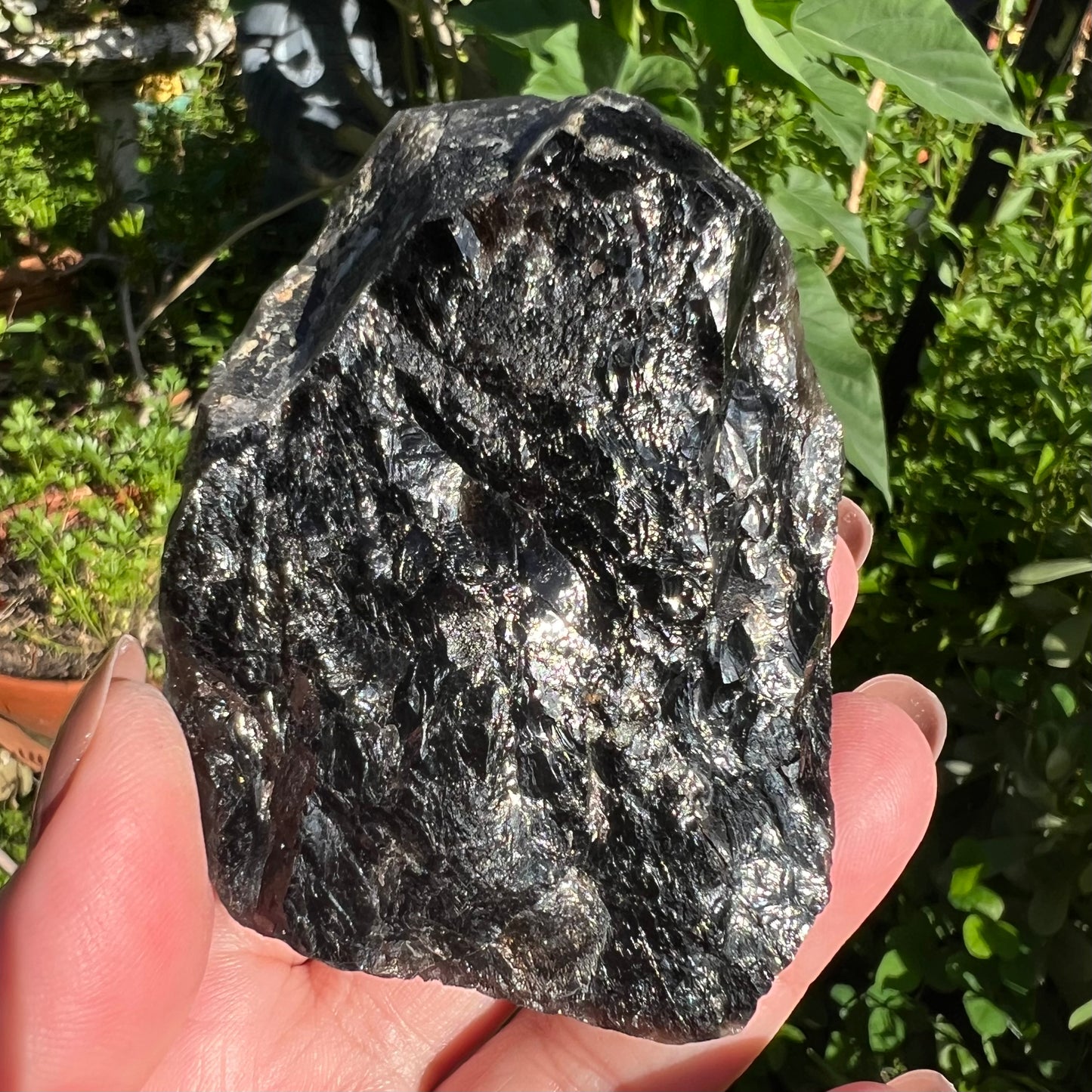 Morion Smoky Quartz Point | China | Large Black Quartz portion