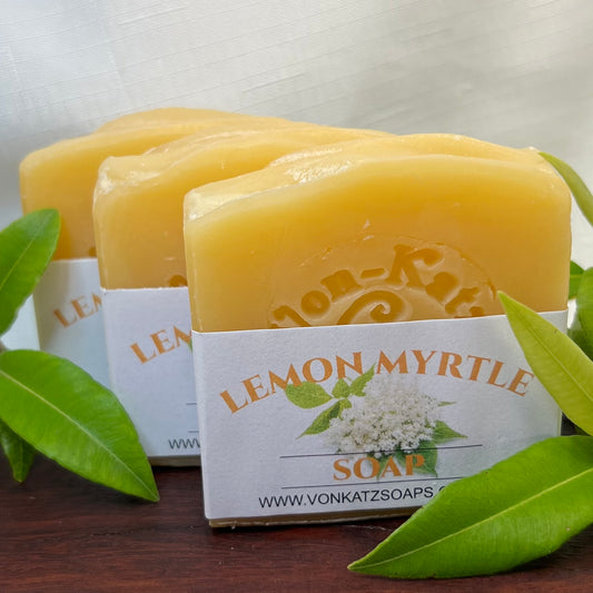 Lemon Myrtle Soap - Natural & Handmade by Von Katz Soaps Toowoomba