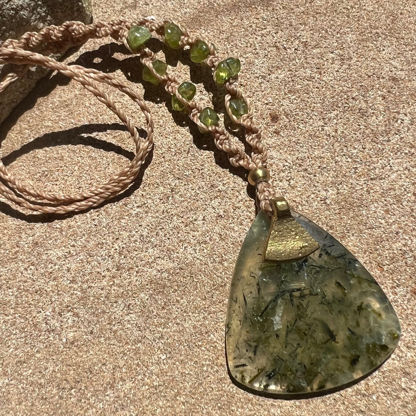 Prehnite and Peridot Necklace