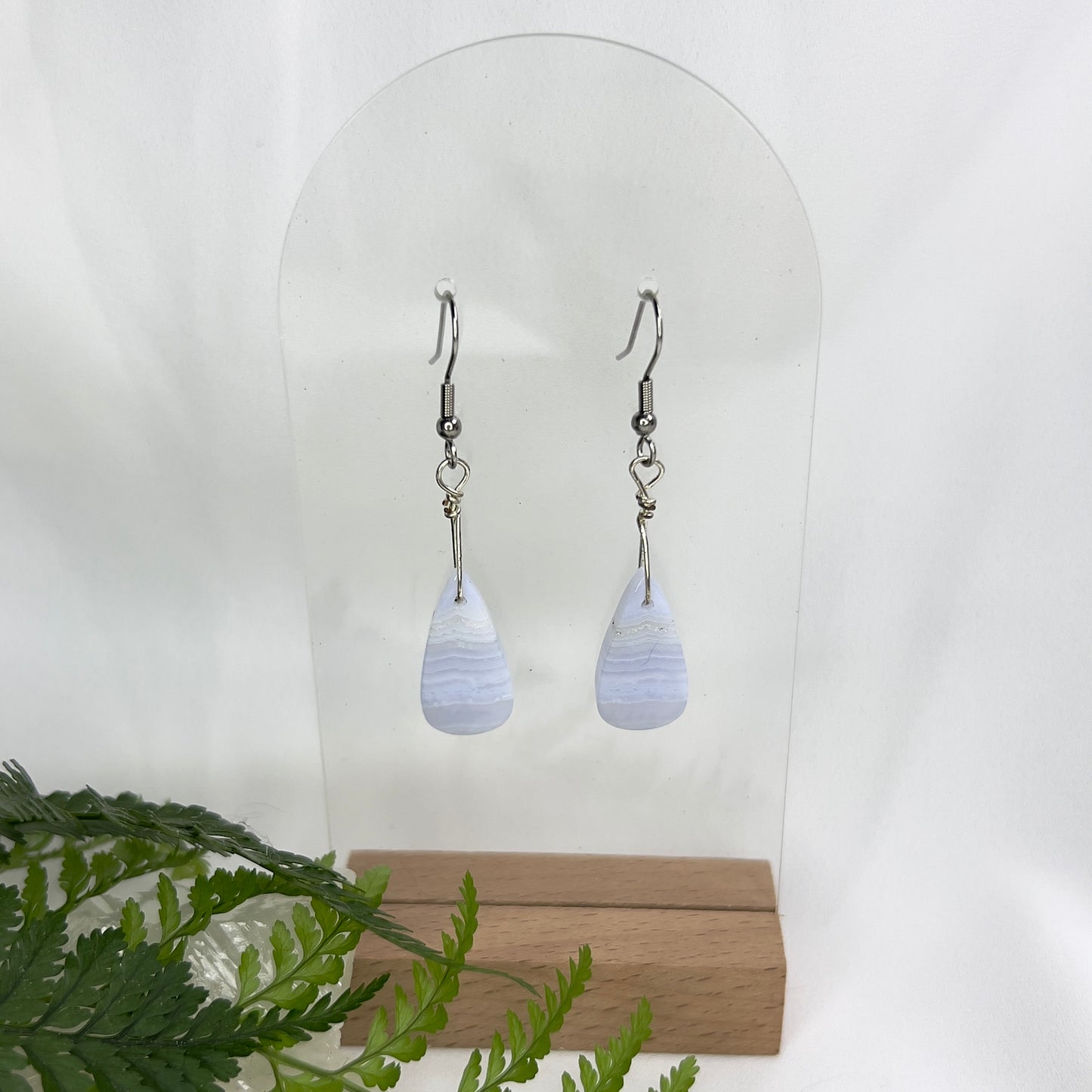 Blue Lace Agate Earrings: Peace ∙ Manifestation ∙ Truthful Communication
