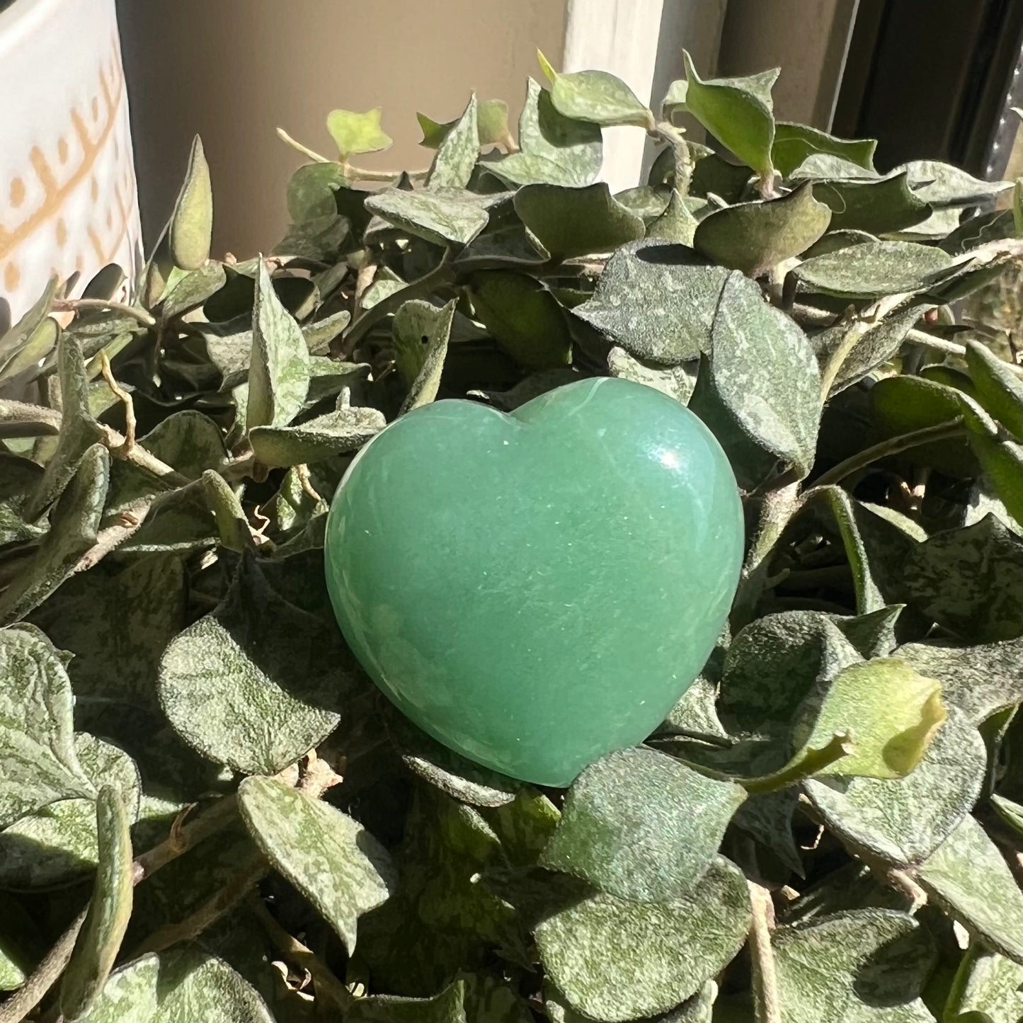 Aventurine Heart Crystal Car Air Vent Charm