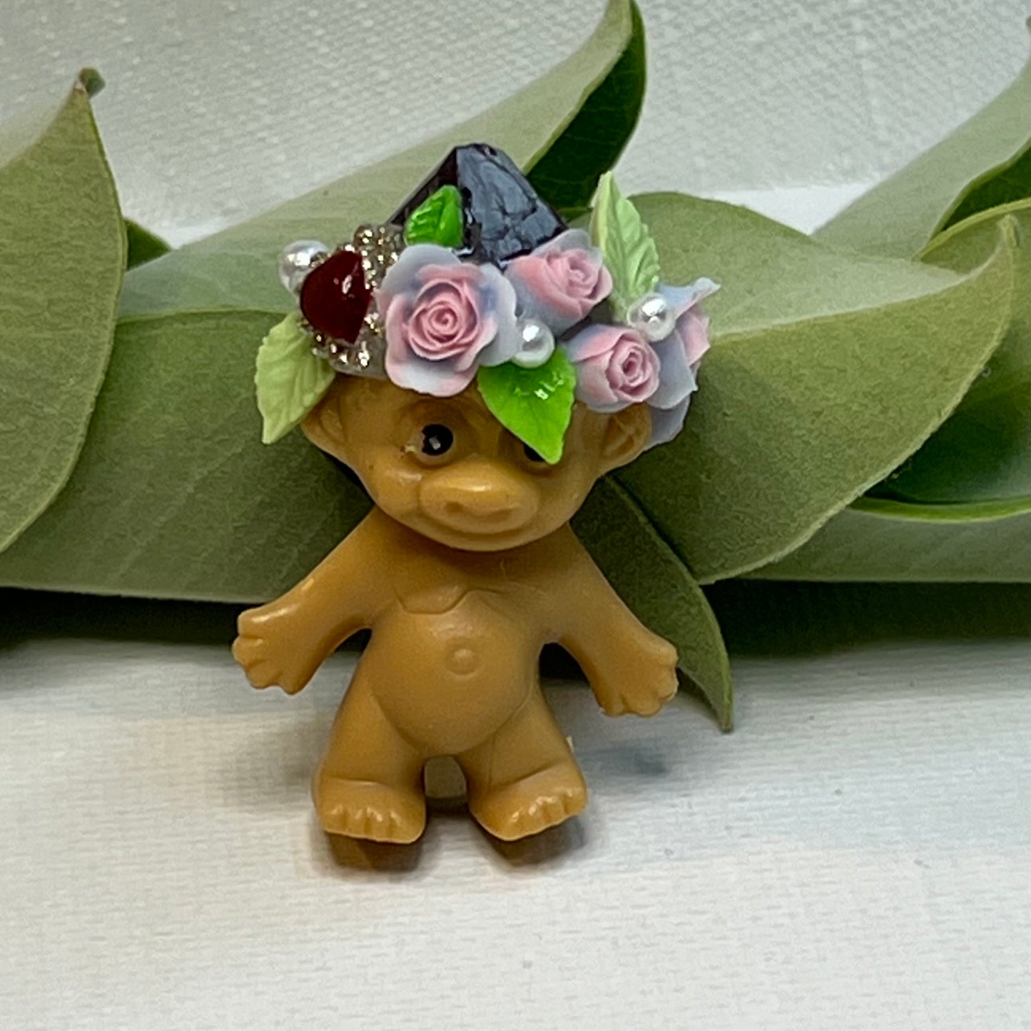 Amethyst Gnome Magnet with Flower Crown