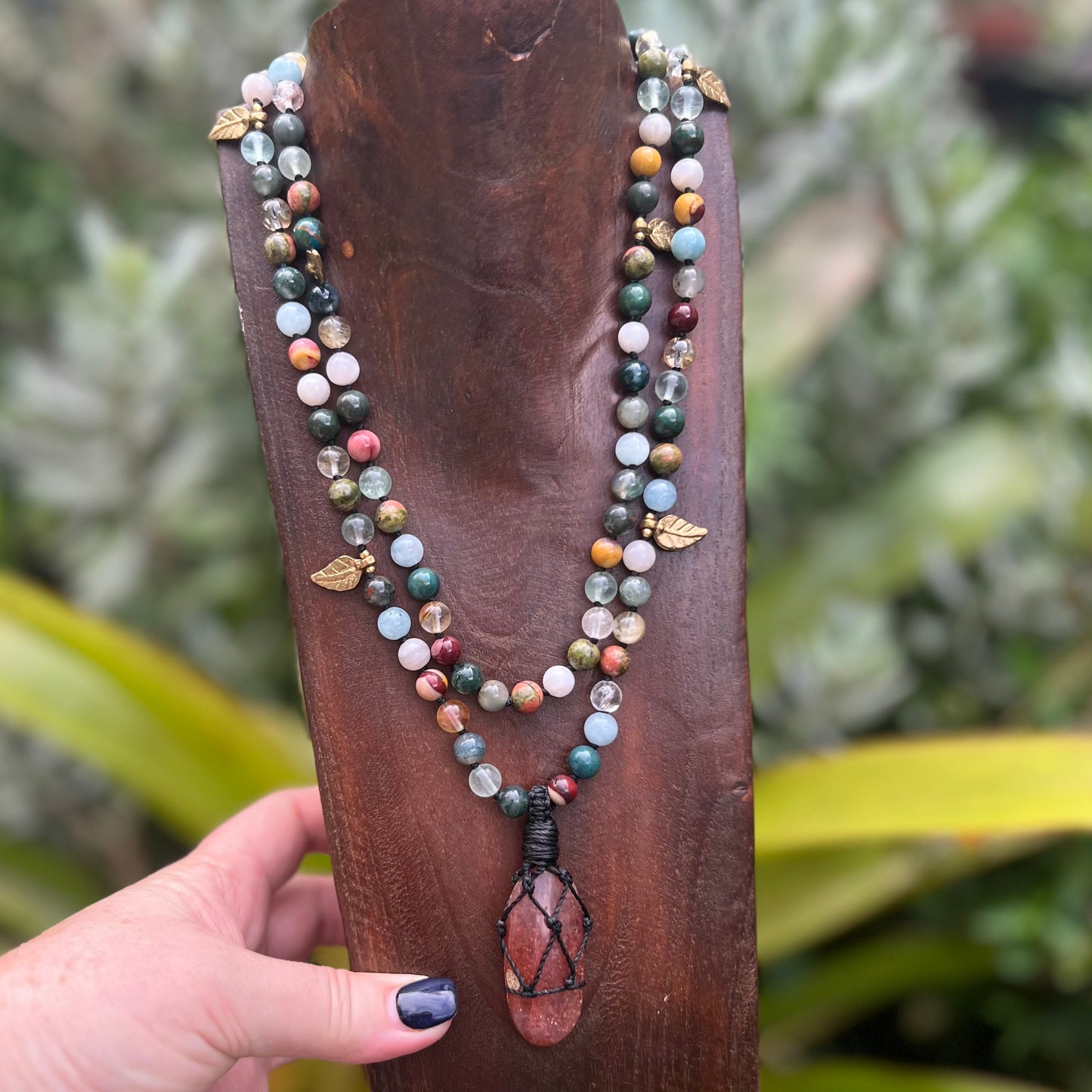 108 Bead Mala with Sunstone Guru: ‘Sunshine & Earthing’