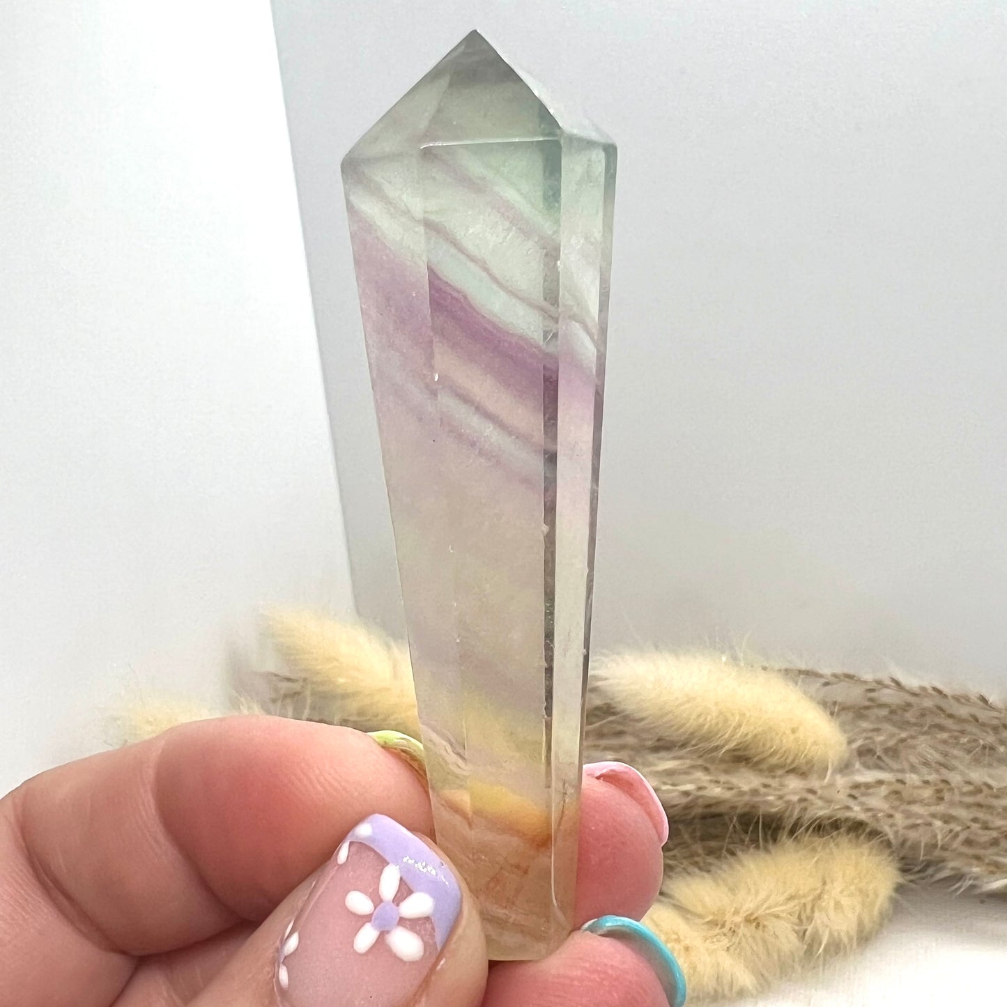 Candy Rainbow Fluorite Wand (vi)