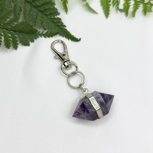 Amethyst Crystal Keychain Charm | Calming ∙ Protective ∙ Supportive