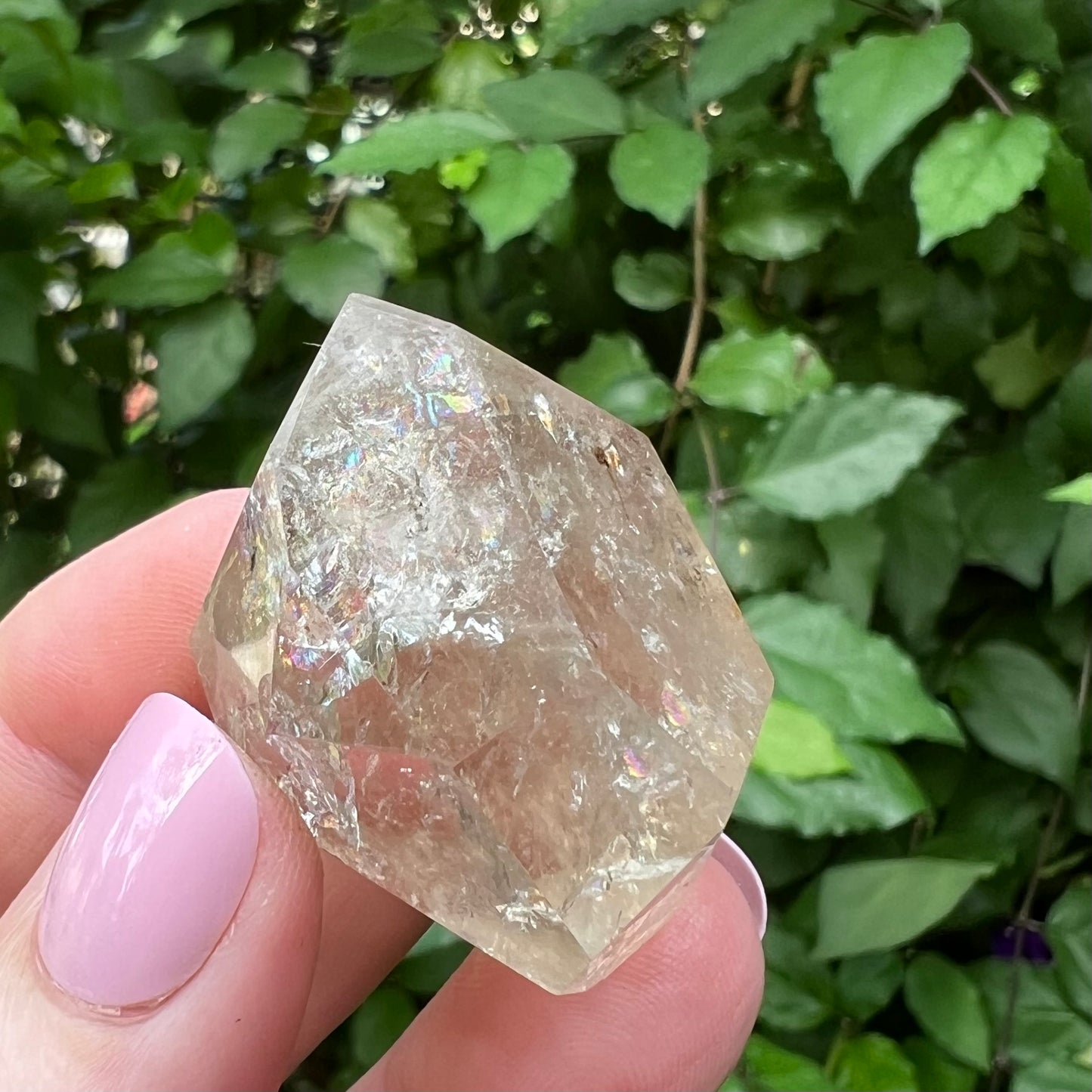 Natural Citrine Polished Freeform with Rainbows - Brazil   [BC1]