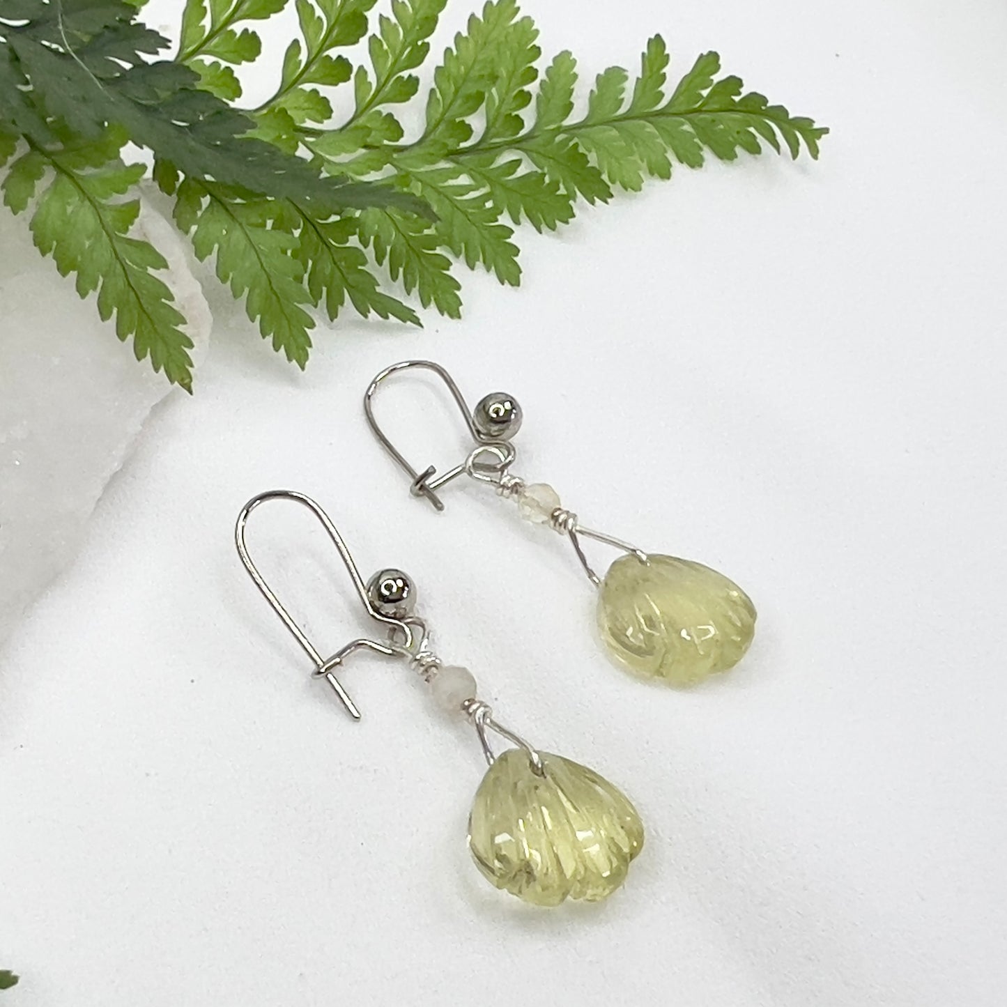 Lemon Quartz & Golden Rutilated Quartz Earrings: Clarity ∙ Optimism ∙ Mental Focus