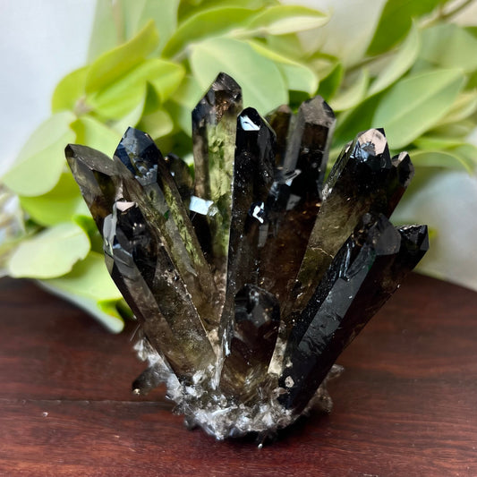 Smoky Quartz Synthetic Crystal Cluster - Lab grown Smoky Quartz Cluster specimen