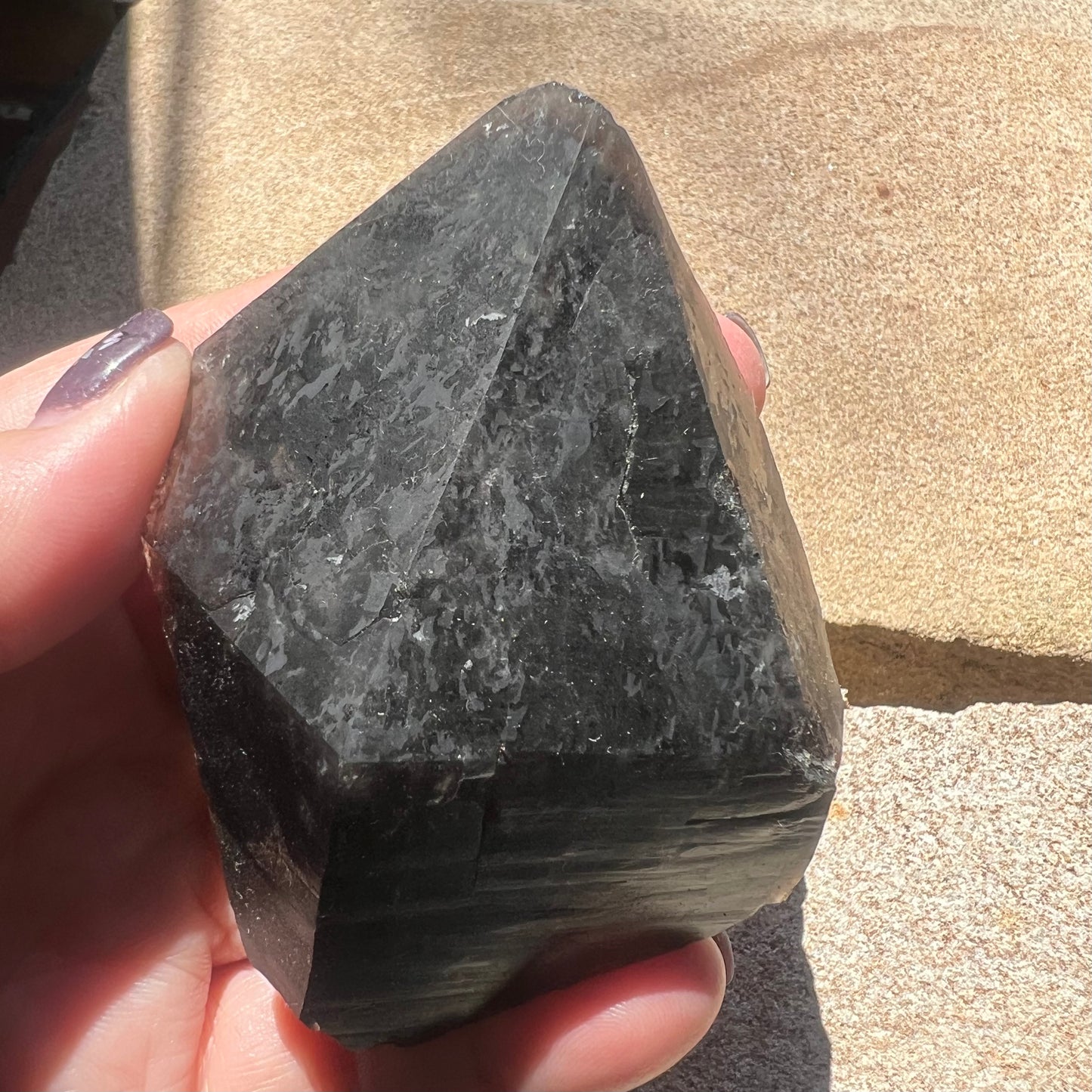 Morion Smoky Quartz Point portion