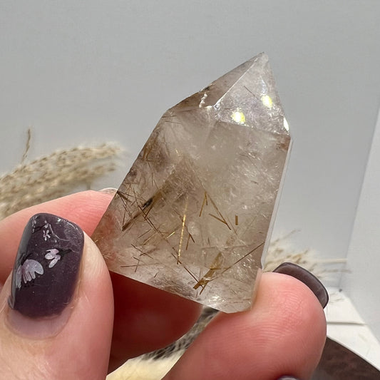 Golden Rutile Quartz Mini Tower (Brazil) (b)