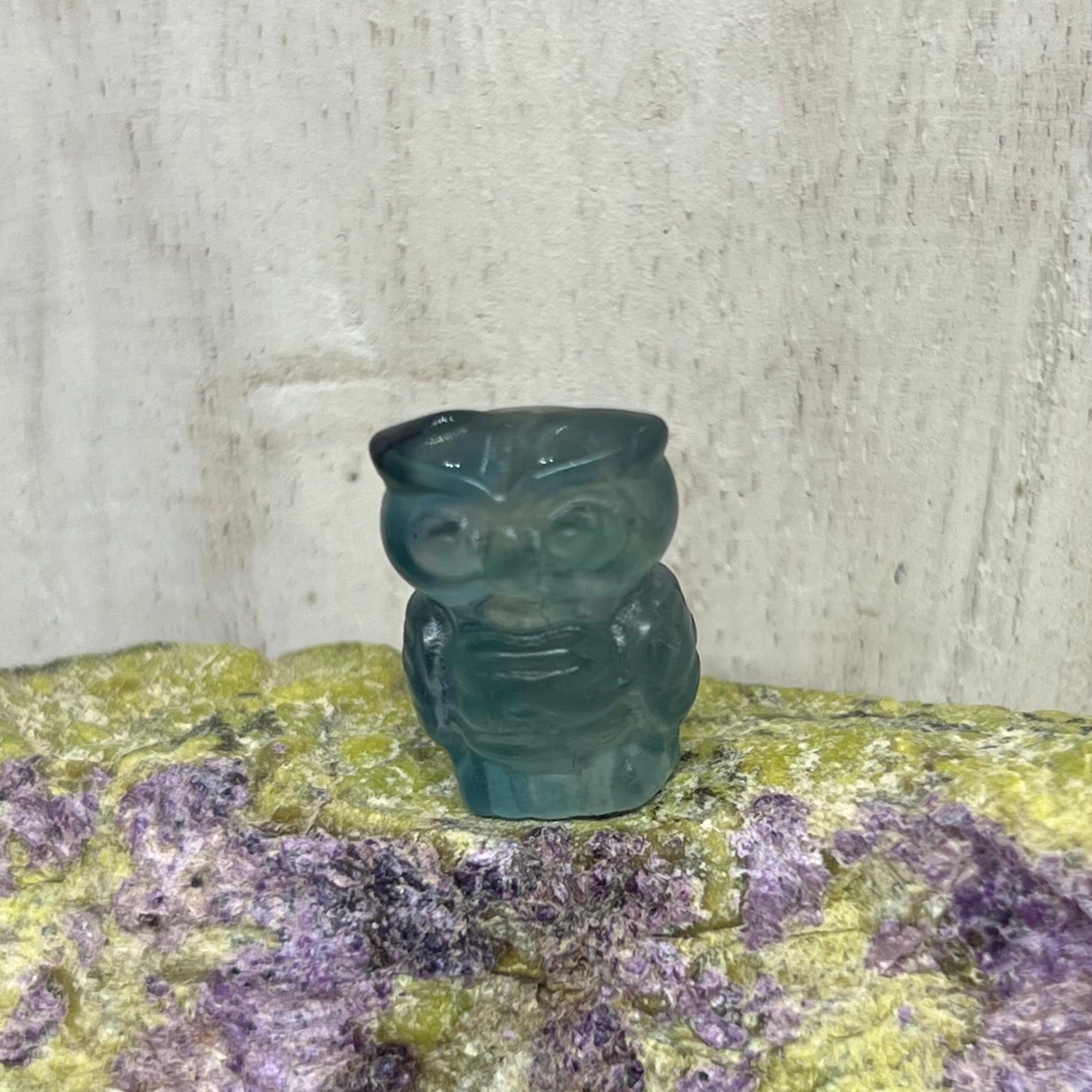 Mini Fluorite Carving: Owl