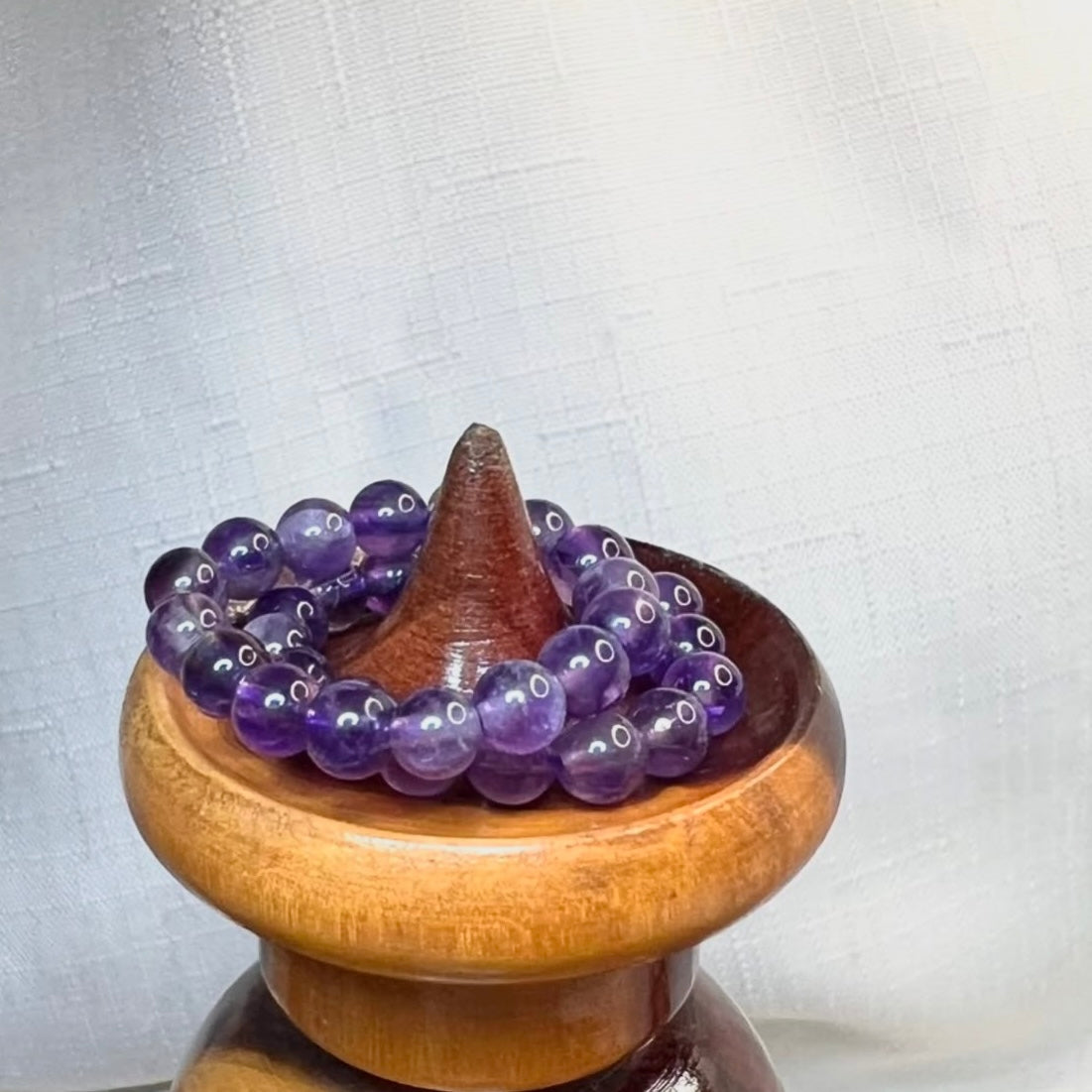 Amethyst Beaded Stretch Ring