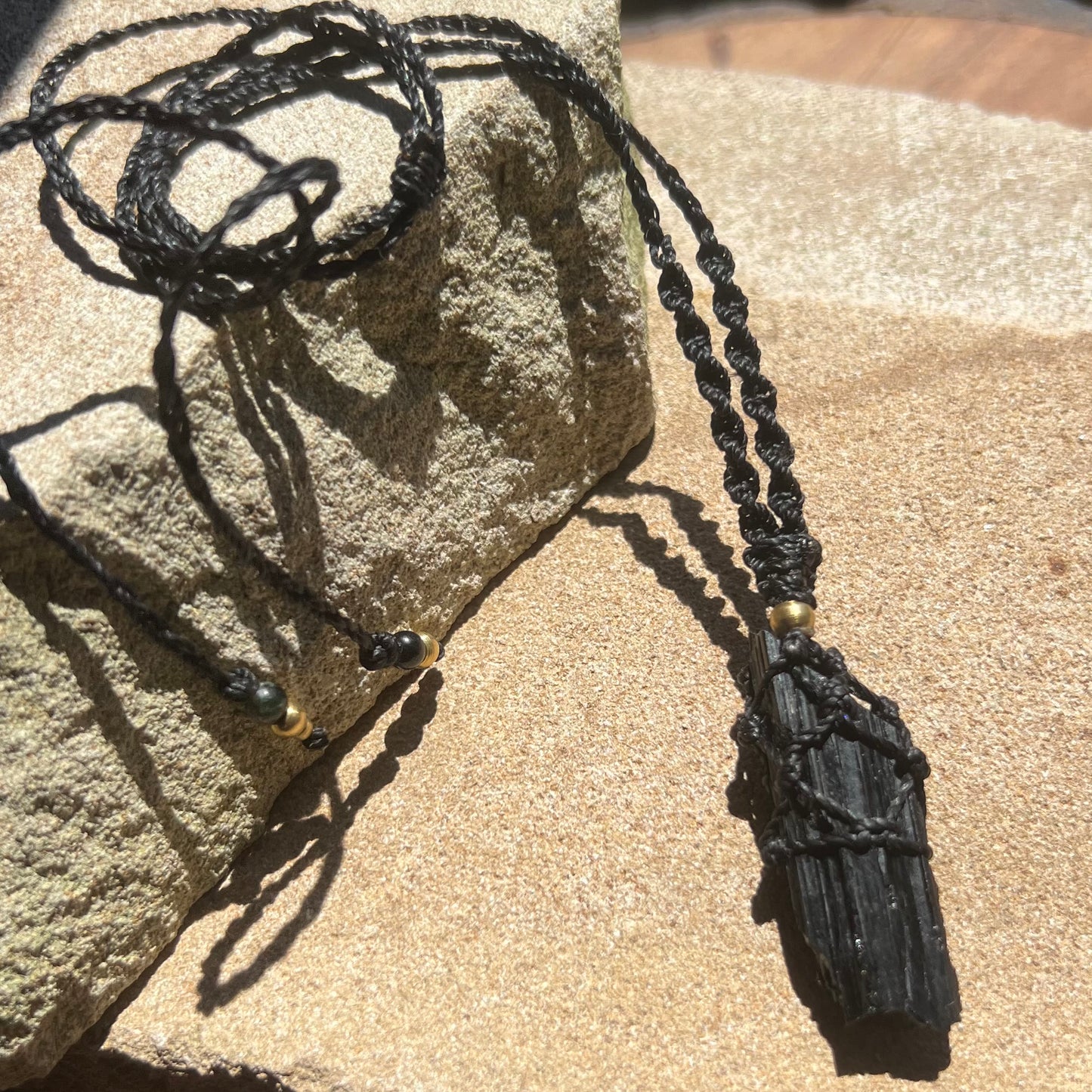 Raw Tourmaline Crystal Necklace