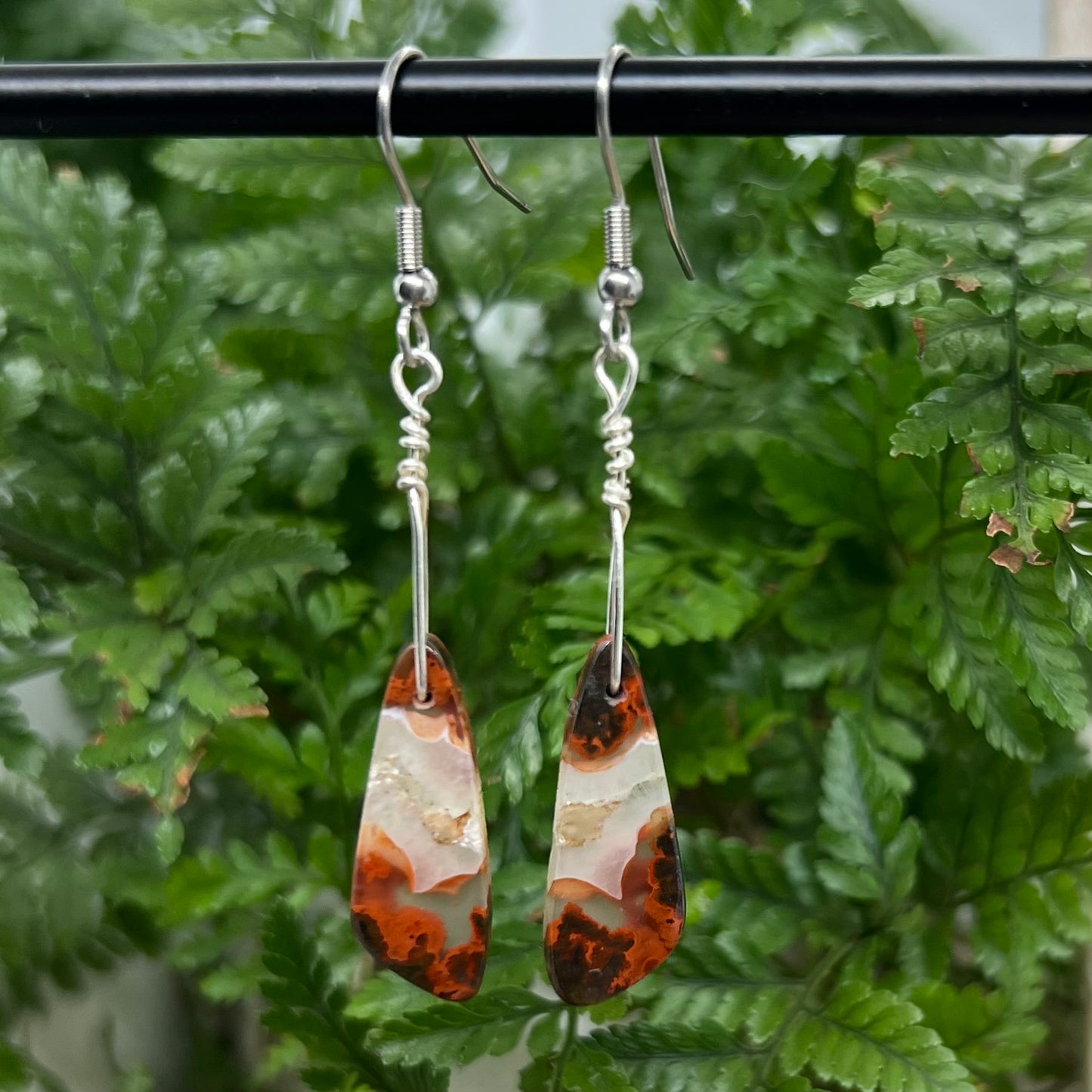 Moroccan Seam Agate Crystal Earrings