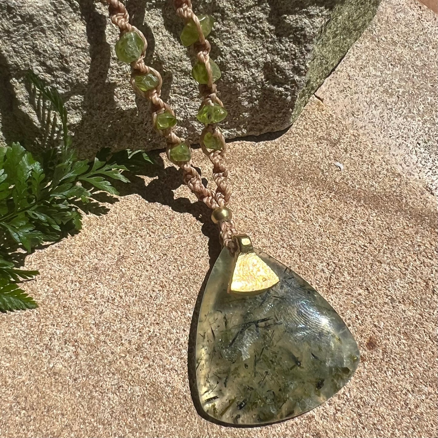 Prehnite and Peridot Necklace