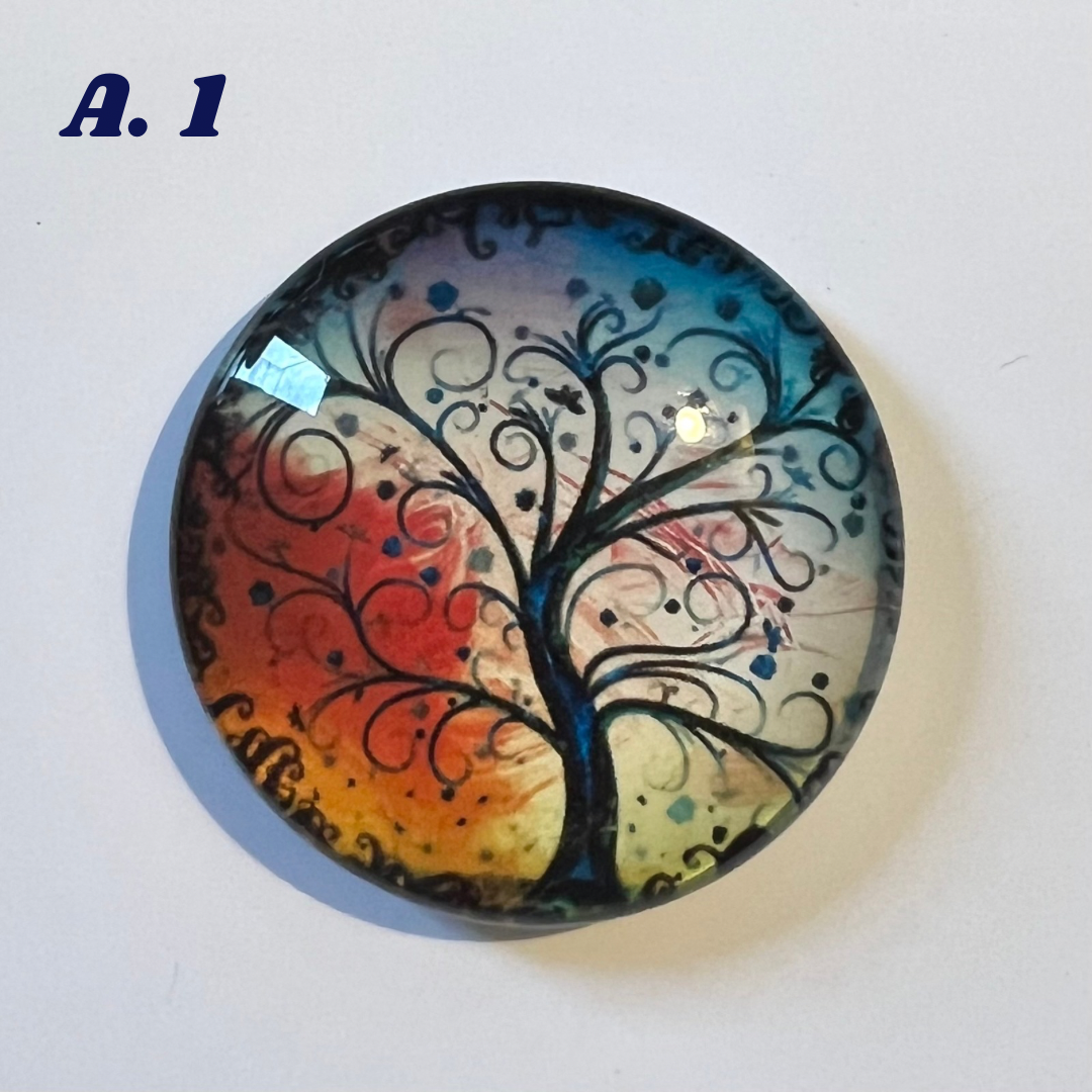 Mystical Magnets - 'A' Series - 4cm Diameter Glass bubble